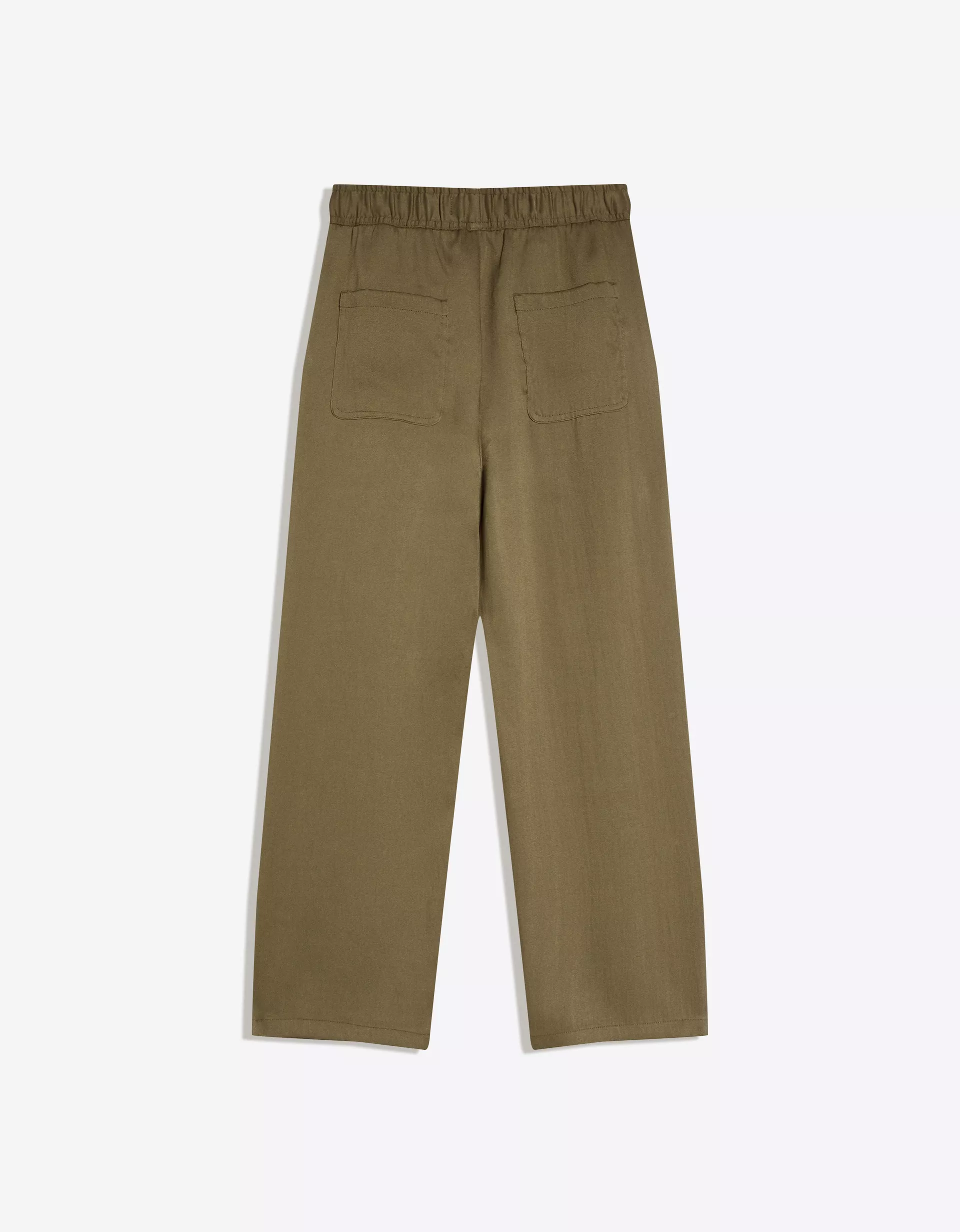 Bershka Rustic Baggy Trousers — Khaki
