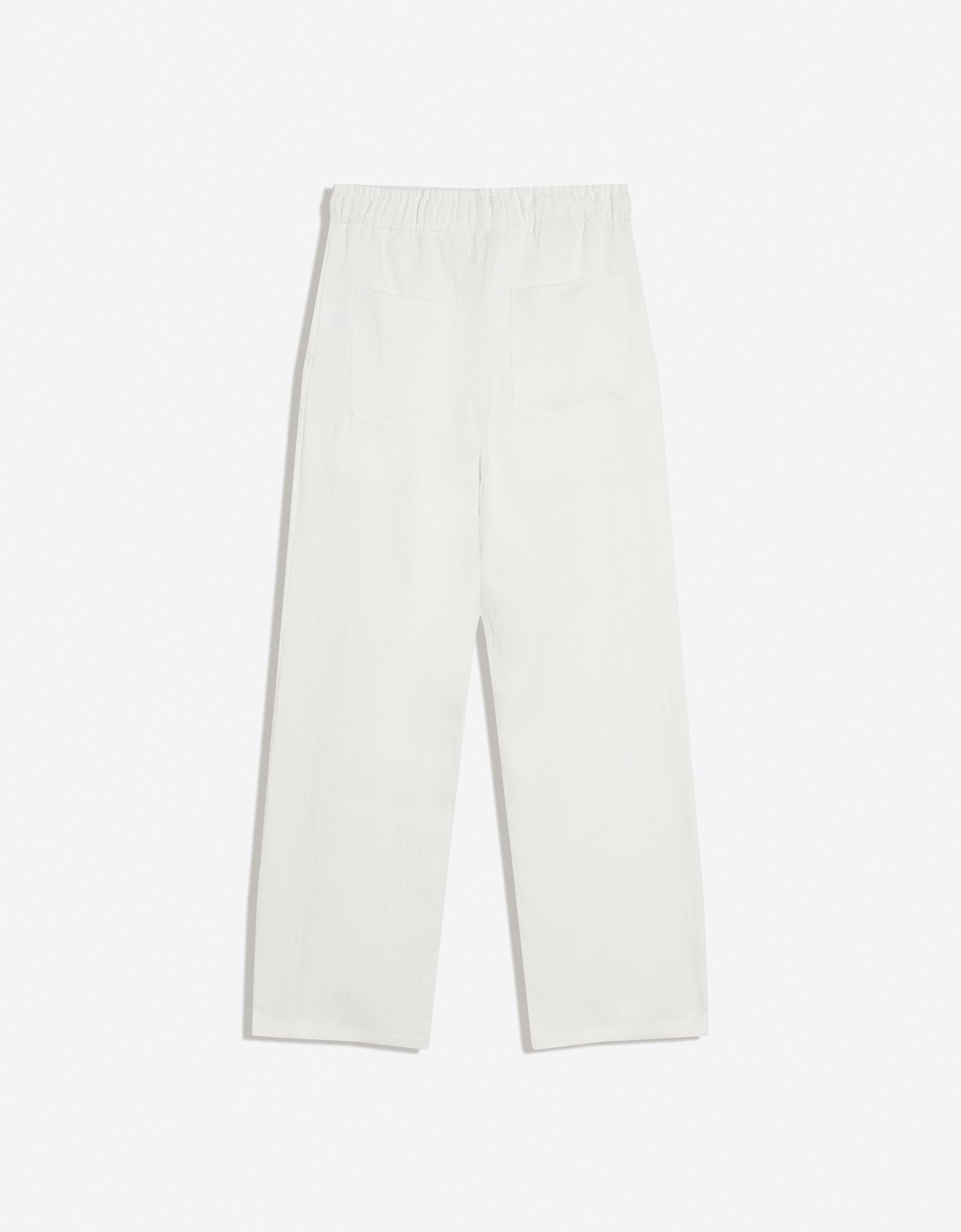 Bershka Rustic Baggy Trousers — White