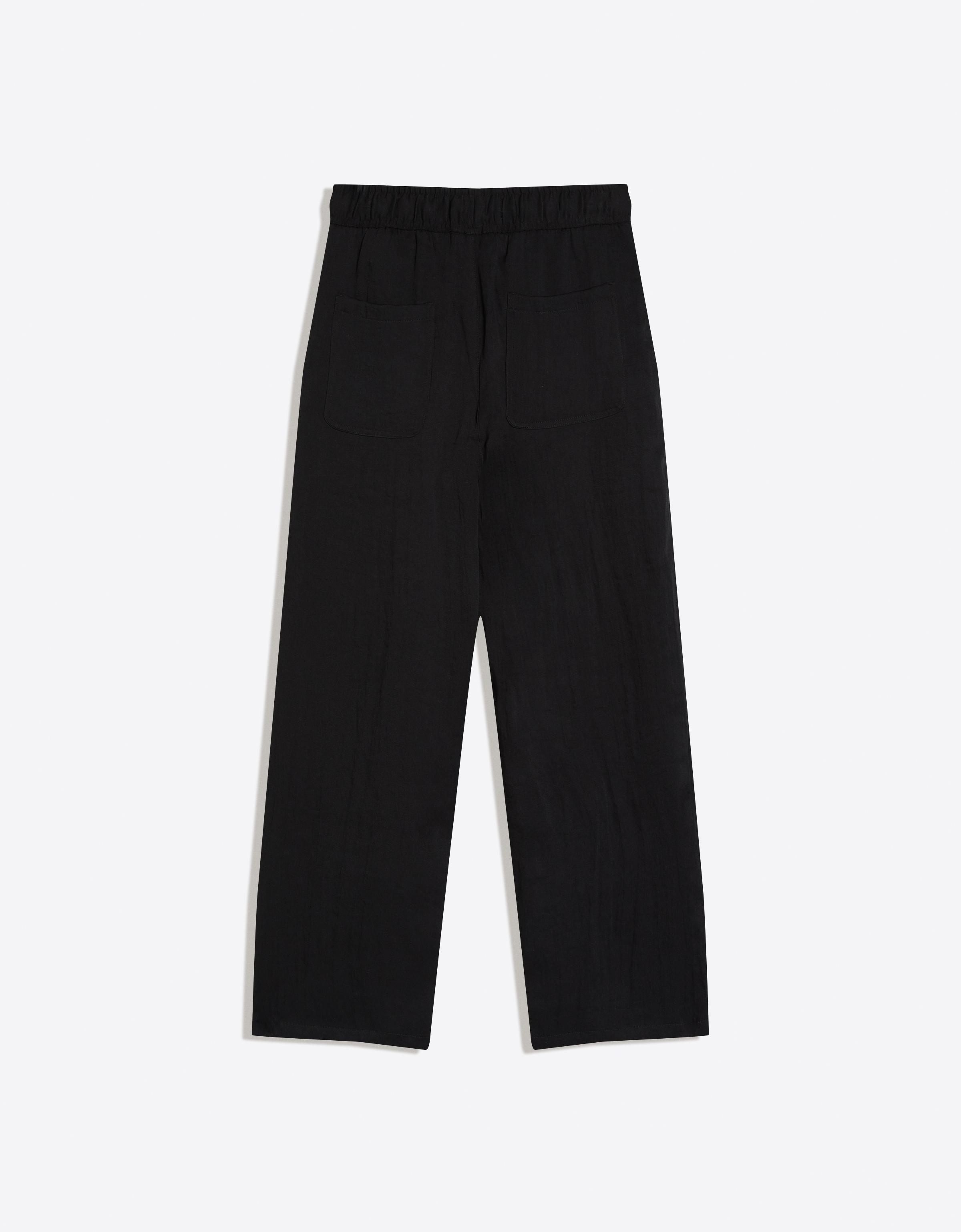 Bershka Rustic Baggy Trousers — Black