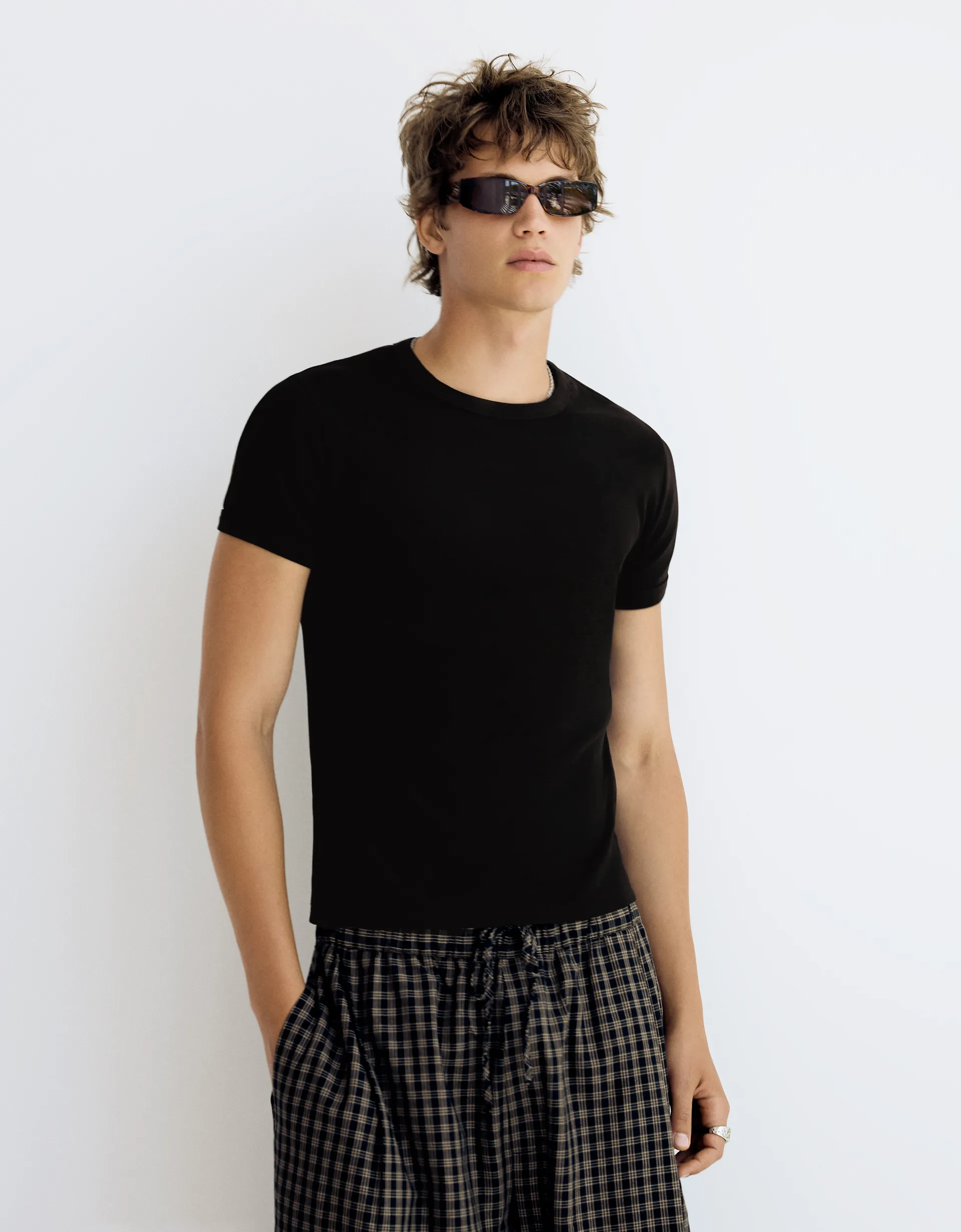 T-shirt côtelé slim fit