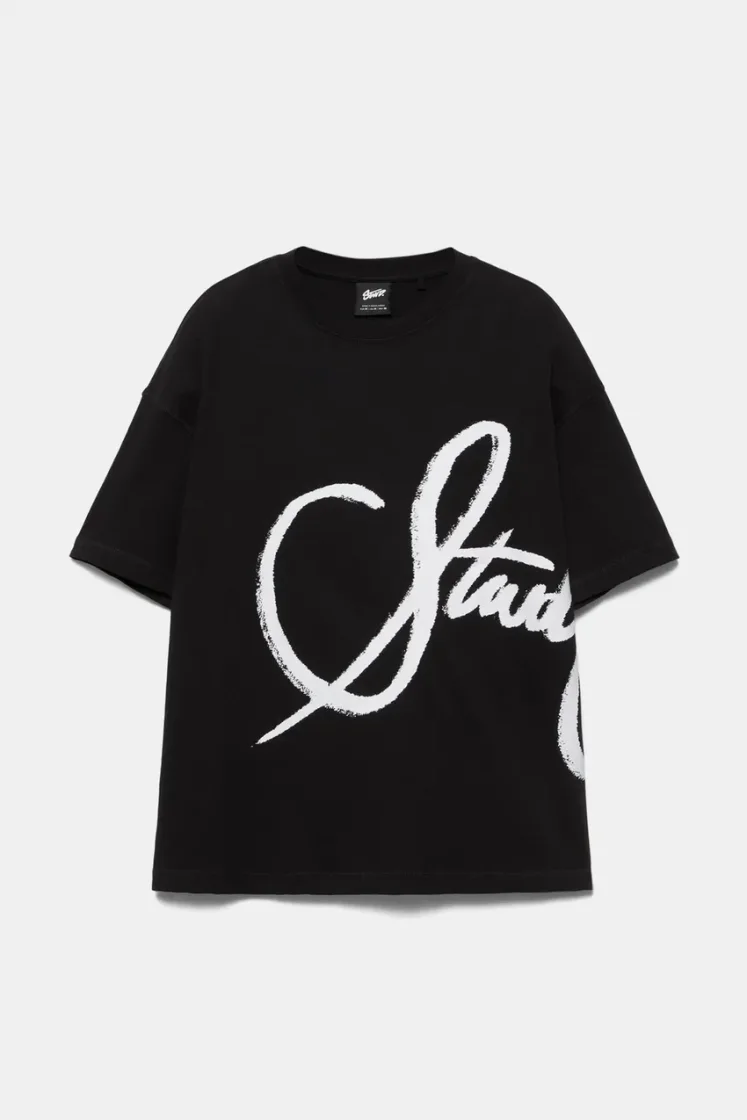 Pull&Bear T-shirt STWD graffiti — Black