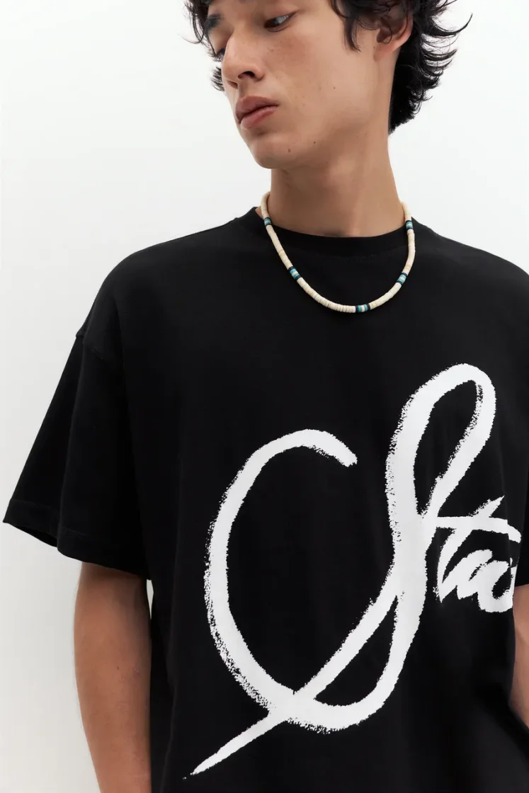 Pull&Bear T-shirt STWD graffiti — Black