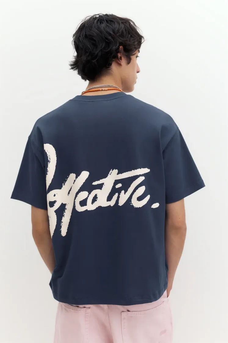 Pull&Bear T-shirt STWD graffiti — Blue