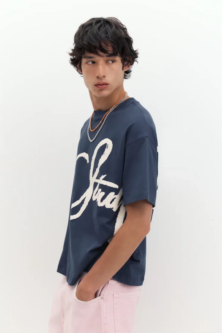 Pull&Bear T-shirt STWD graffiti — Blue