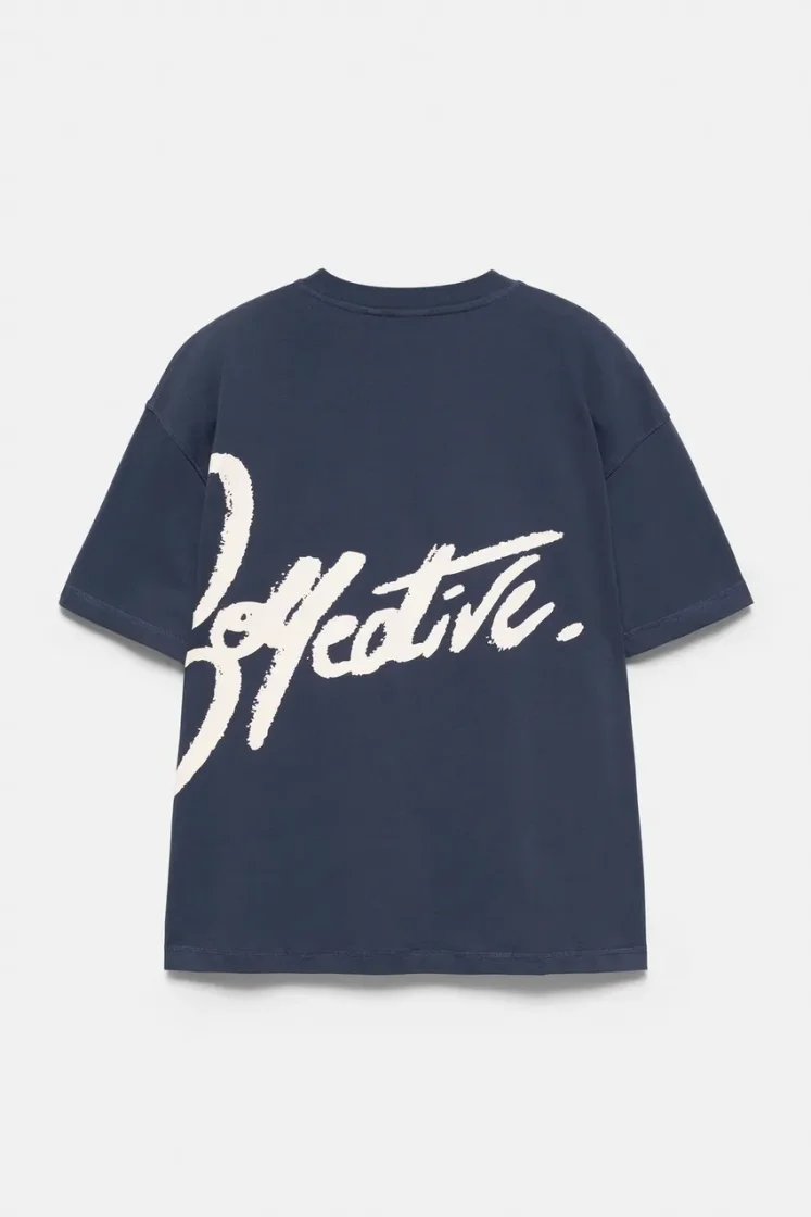 Pull&Bear T-shirt STWD graffiti — Blue