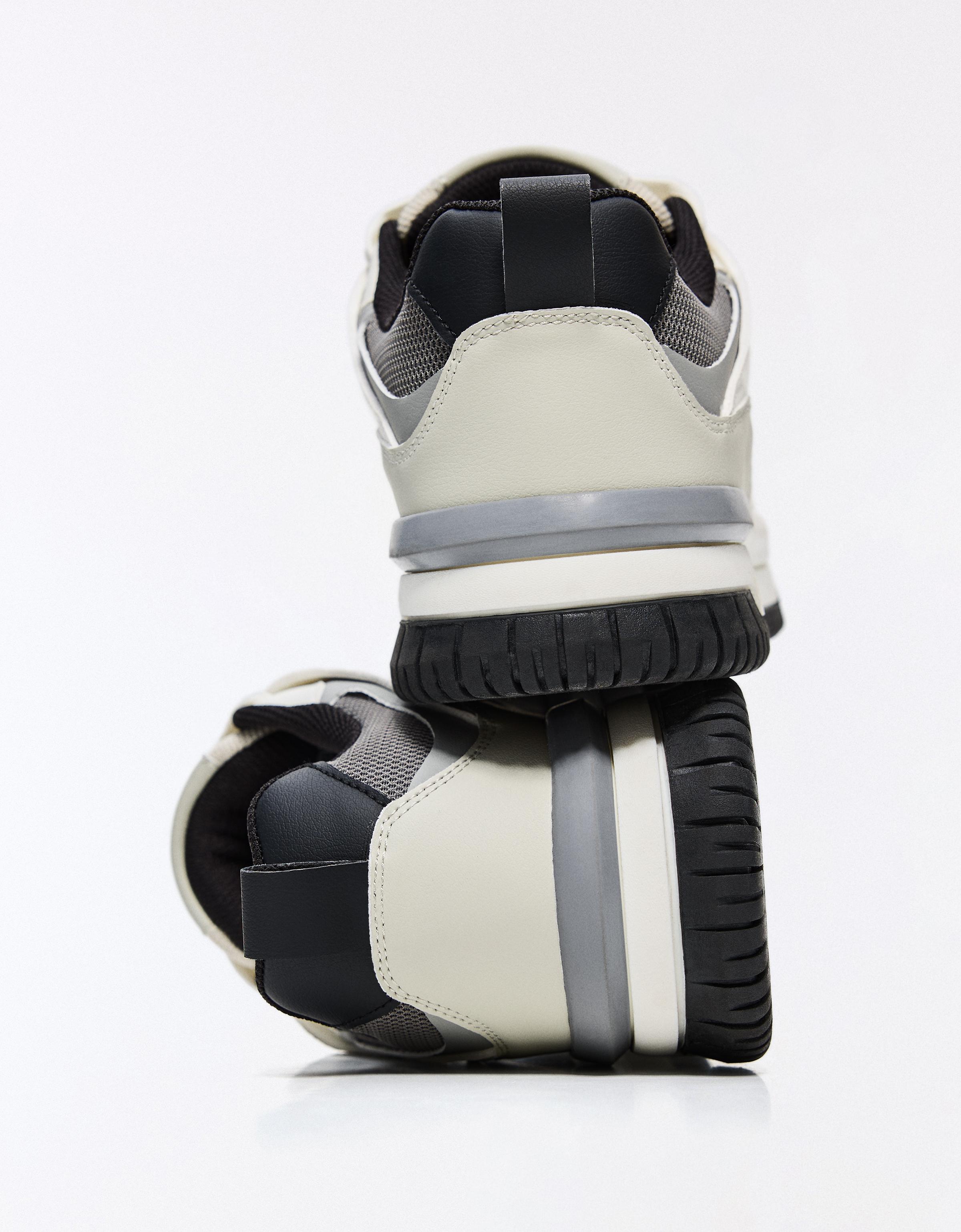 Bershka Chunky panelled trainers — Multicolored