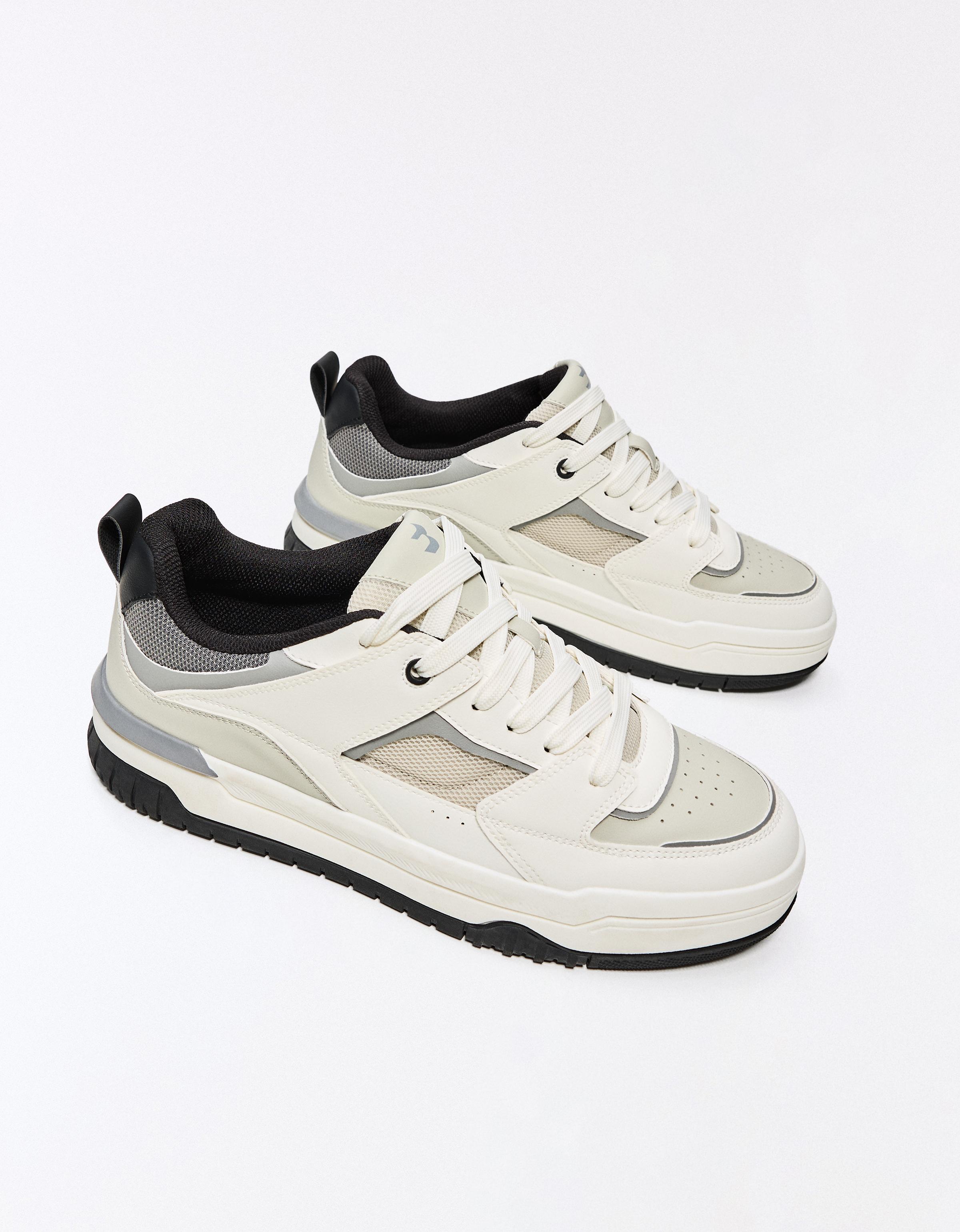 Bershka Chunky panelled trainers — Multicolored
