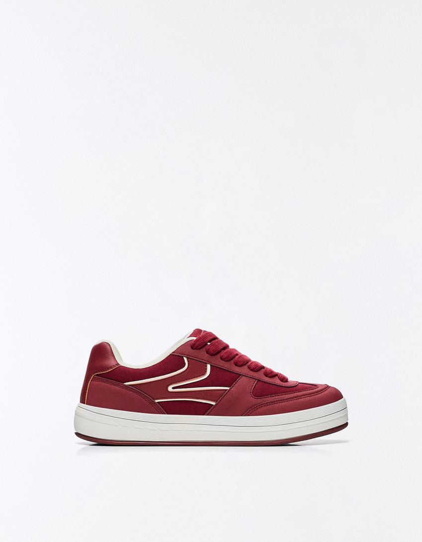 Bershka Chunky Street Trainers — Rust