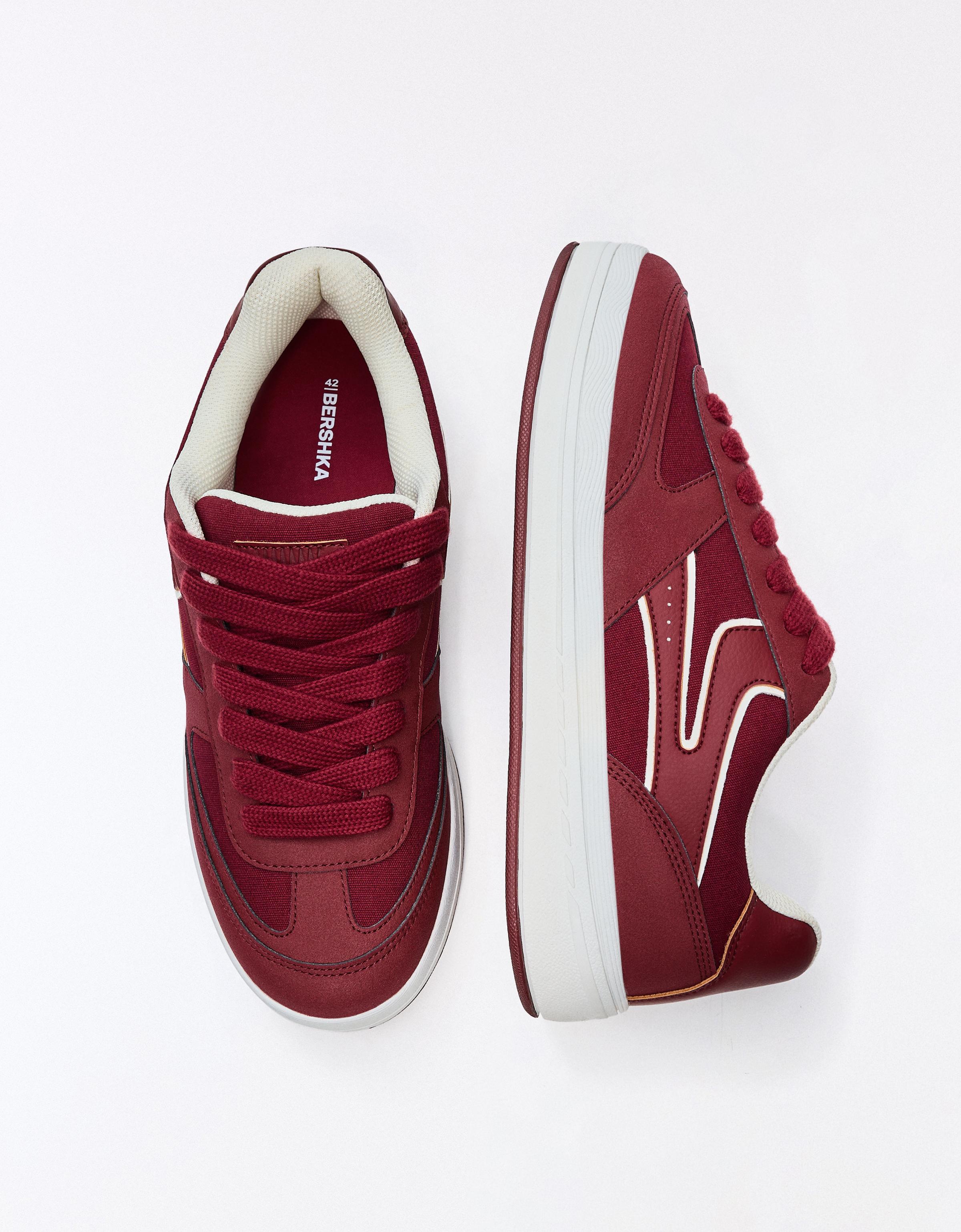 Bershka Chunky Street Trainers — Rust