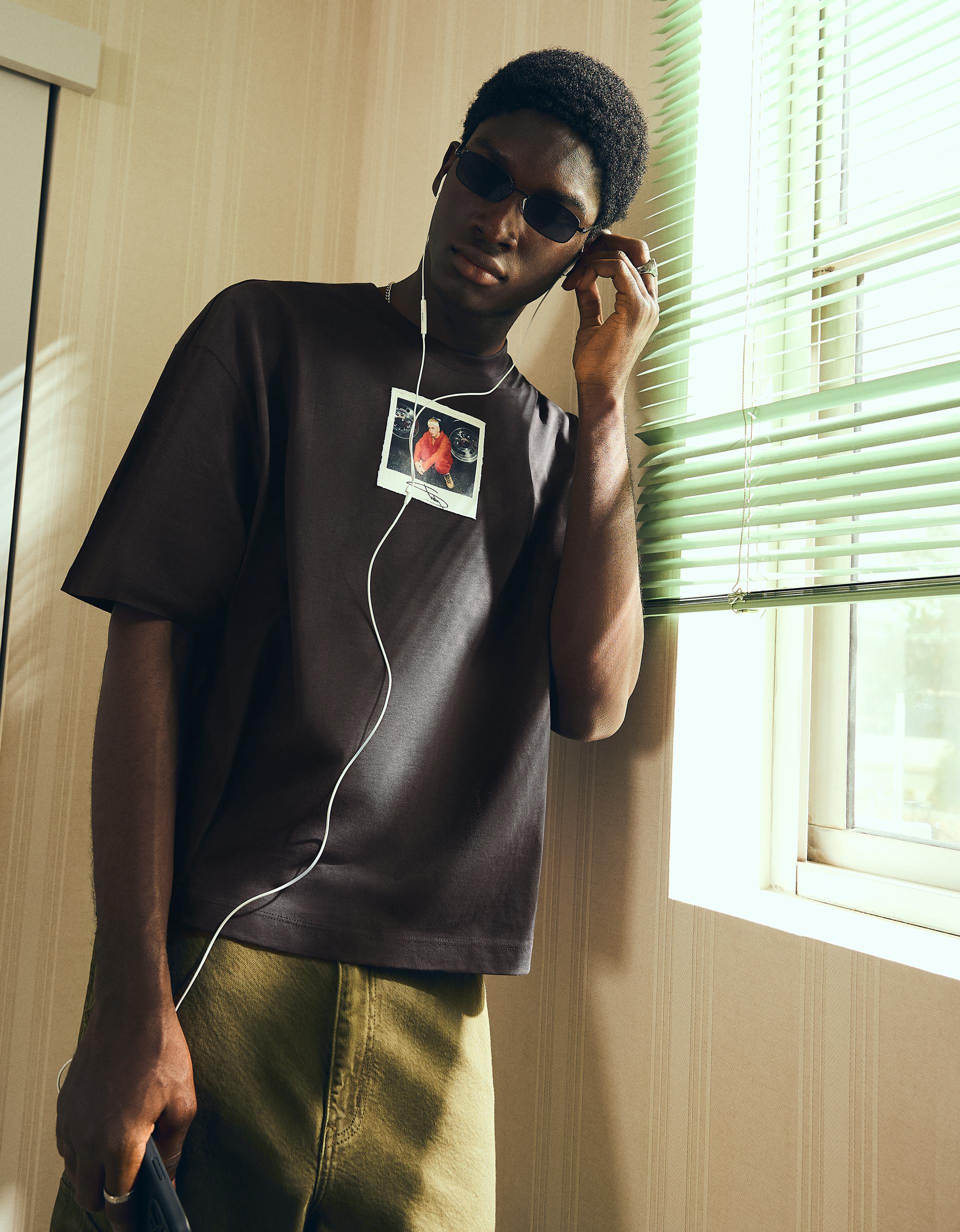 T-shirt coupe boxy manches court