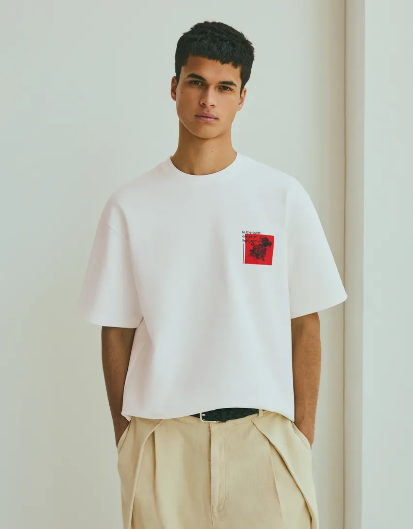 T-shirt en molleton interlock im