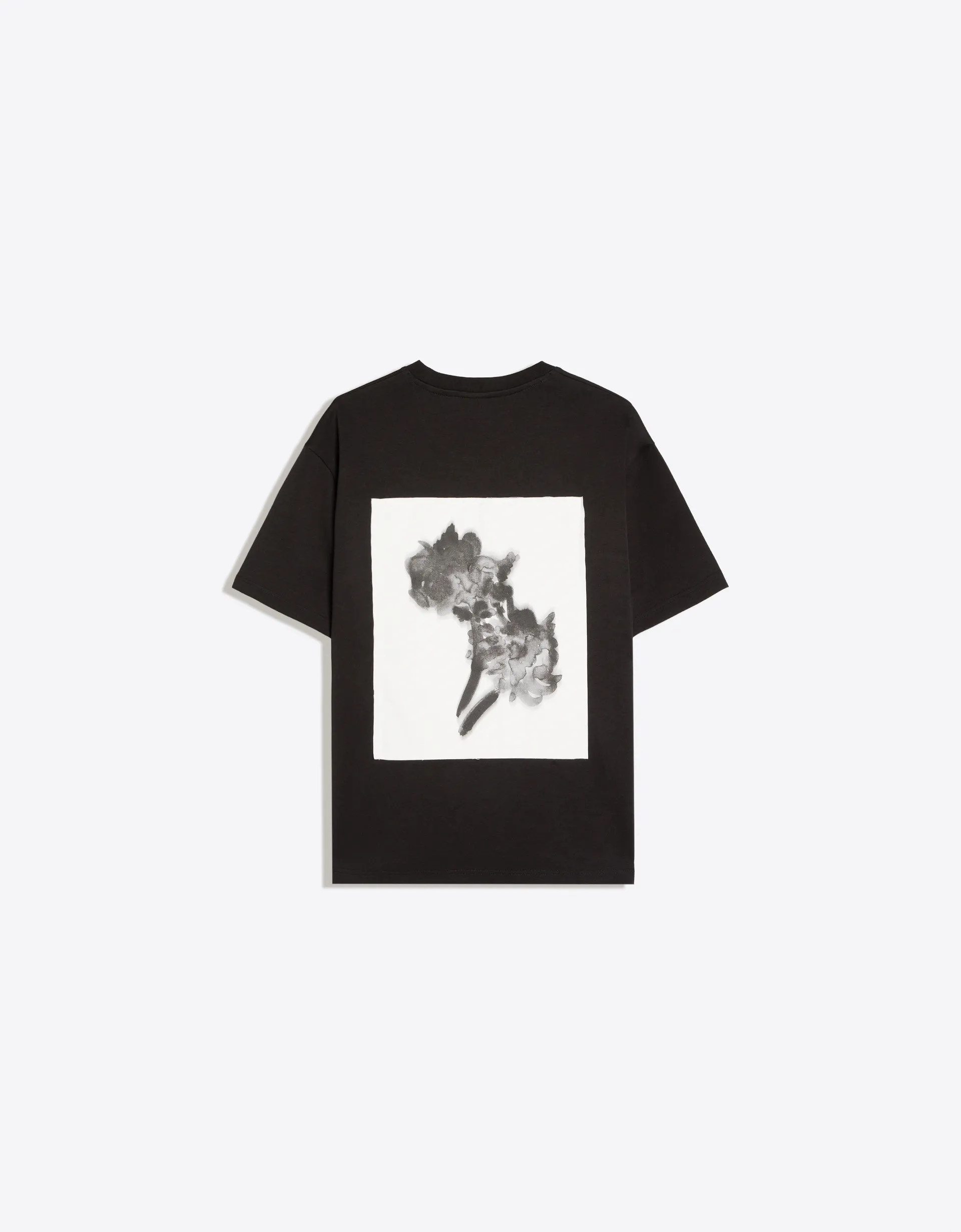 Bershka Printed Interlock T-shirt — Noir