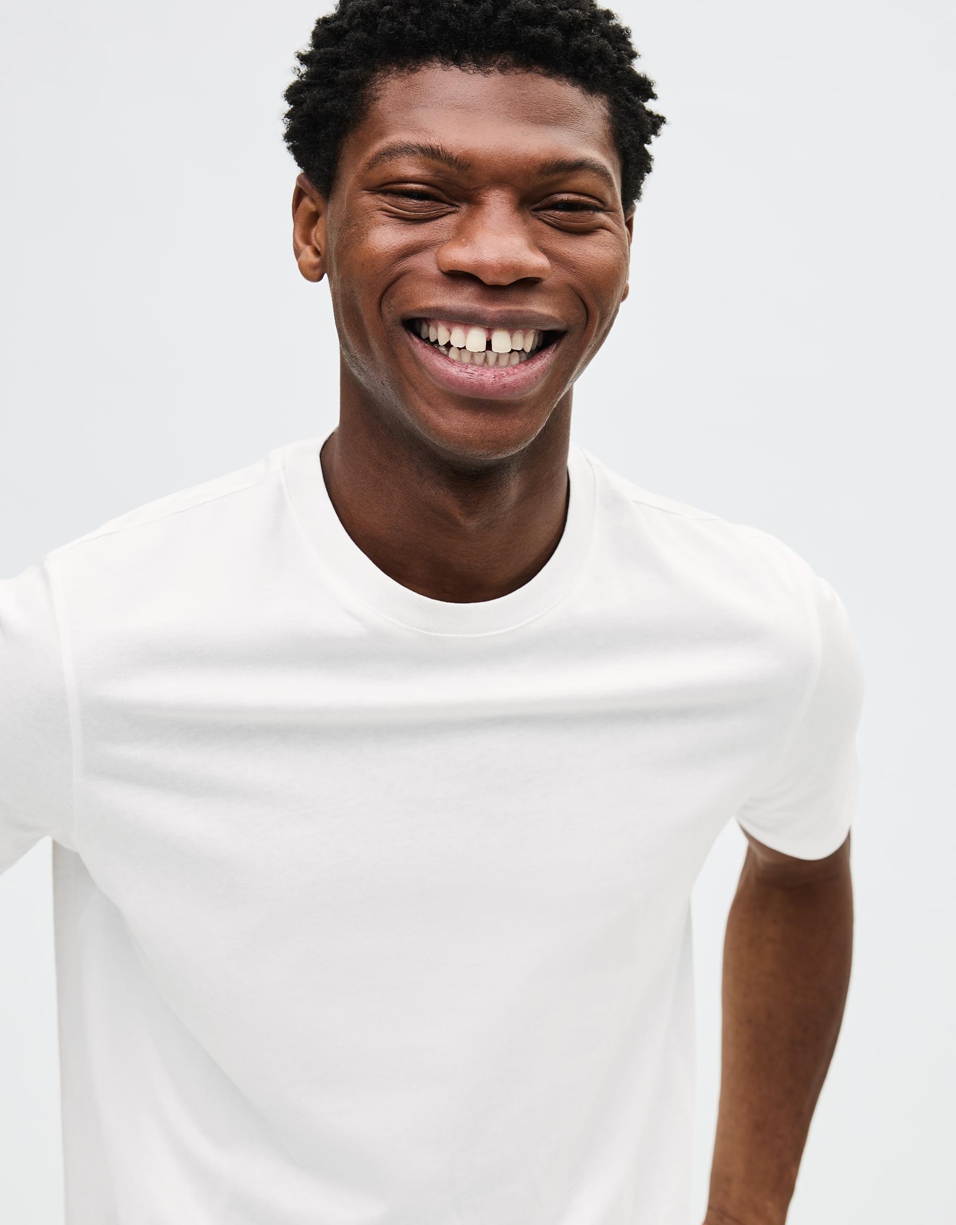 Bershka T-shirt regular fit — Blanc