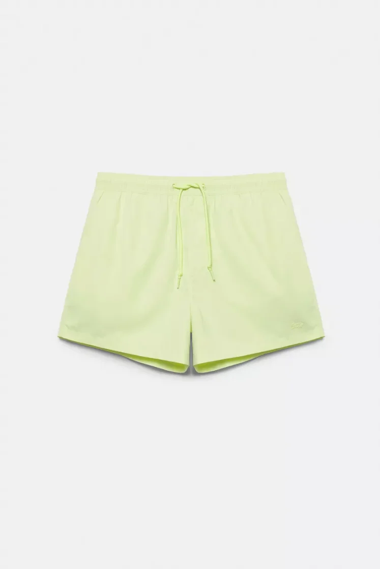 Pull&Bear Basic Swim Shorts — Lime