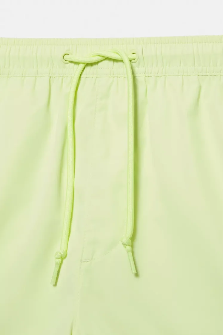 Pull&Bear Basic Swim Shorts — Lime
