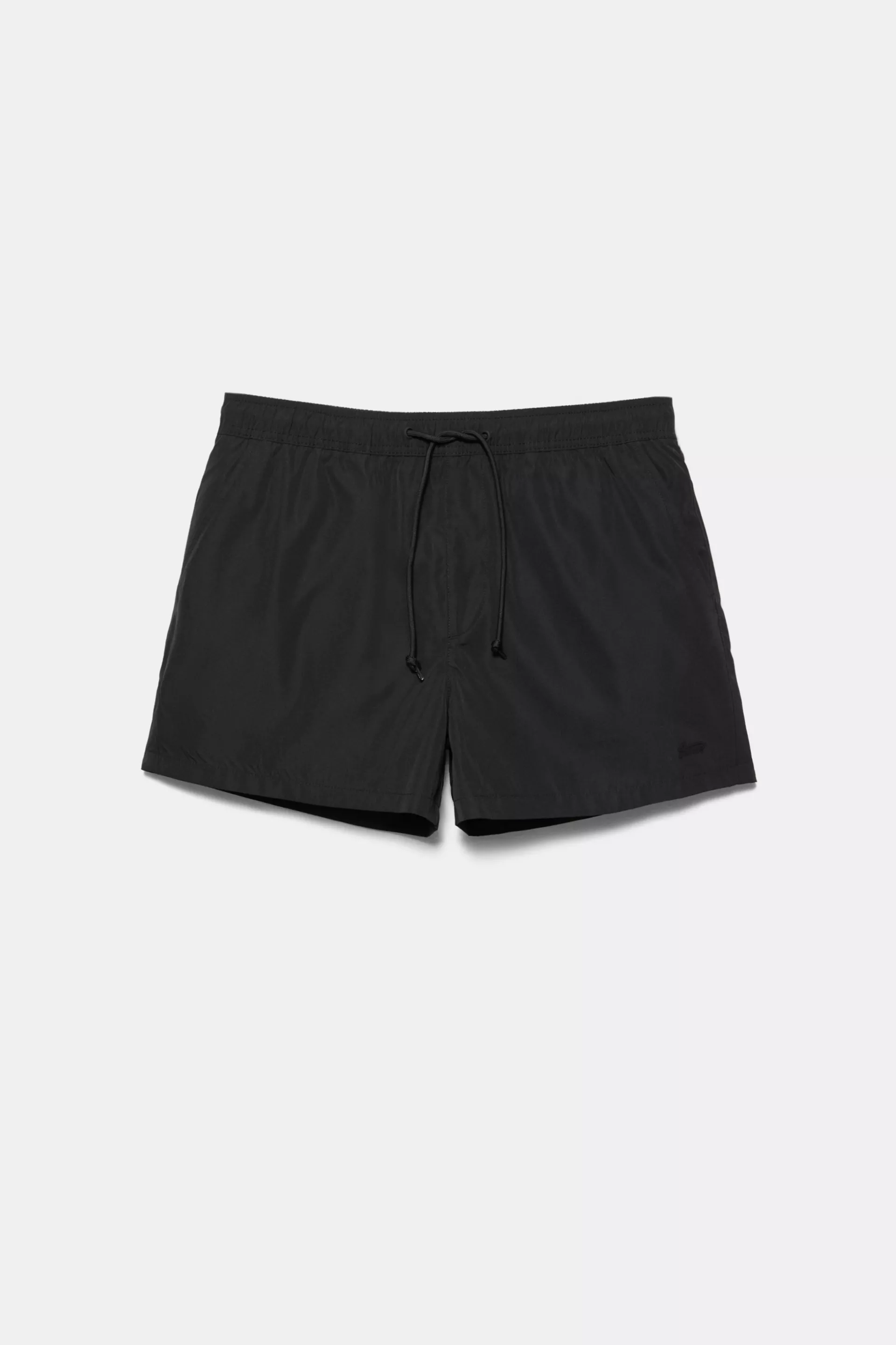 Pull&Bear Basic Swim Shorts — Black