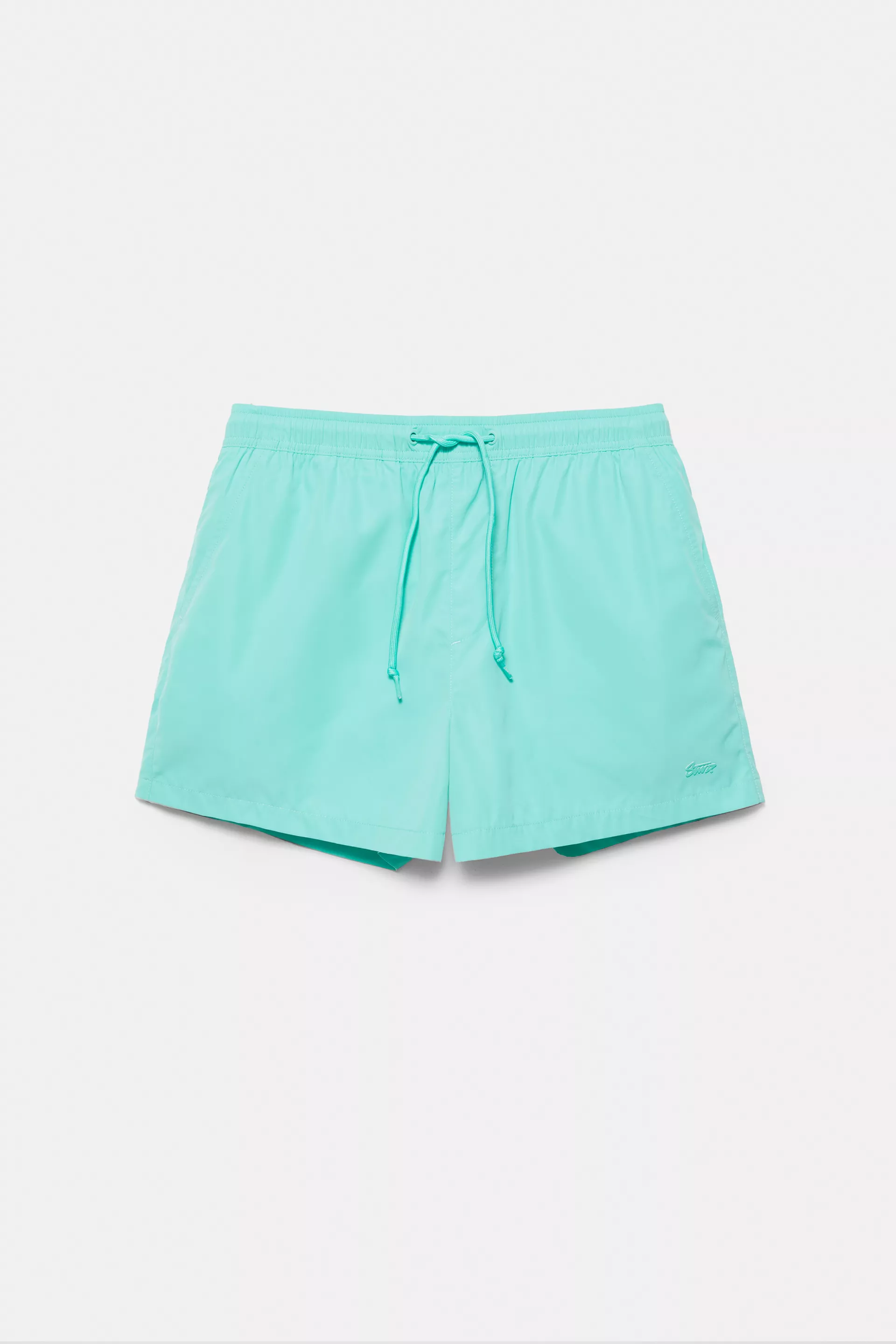 Pull&Bear Basic Swim Shorts — Mint