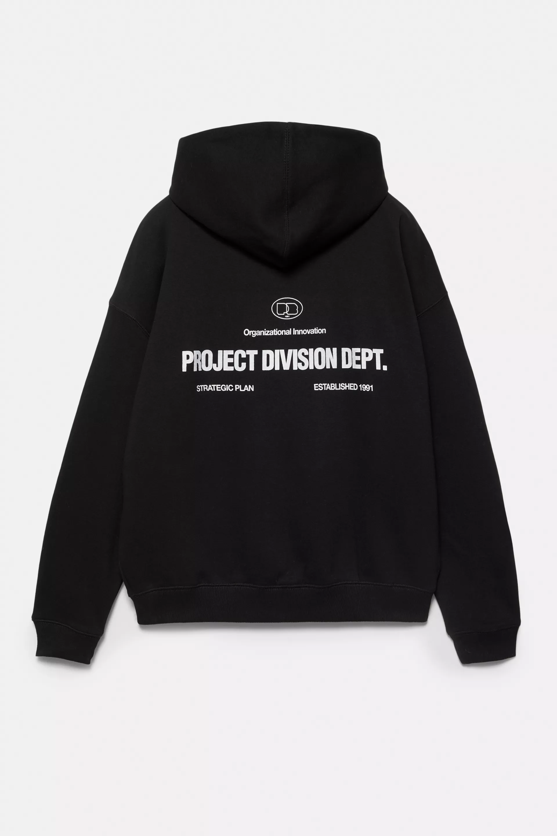 Pull&Bear Hoodie with zipper — Black
