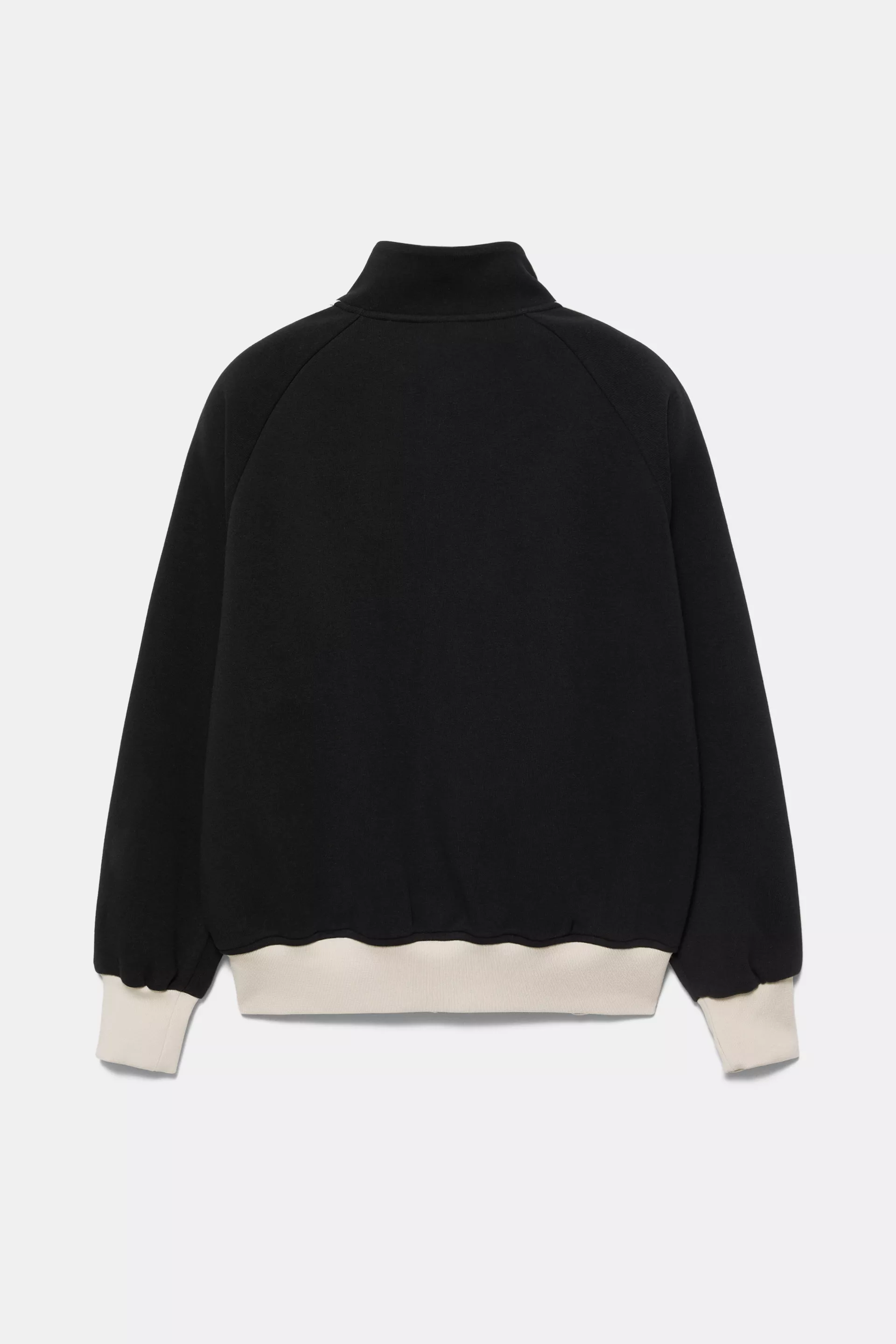 Pull&Bear Panelled high neck jacket — Black