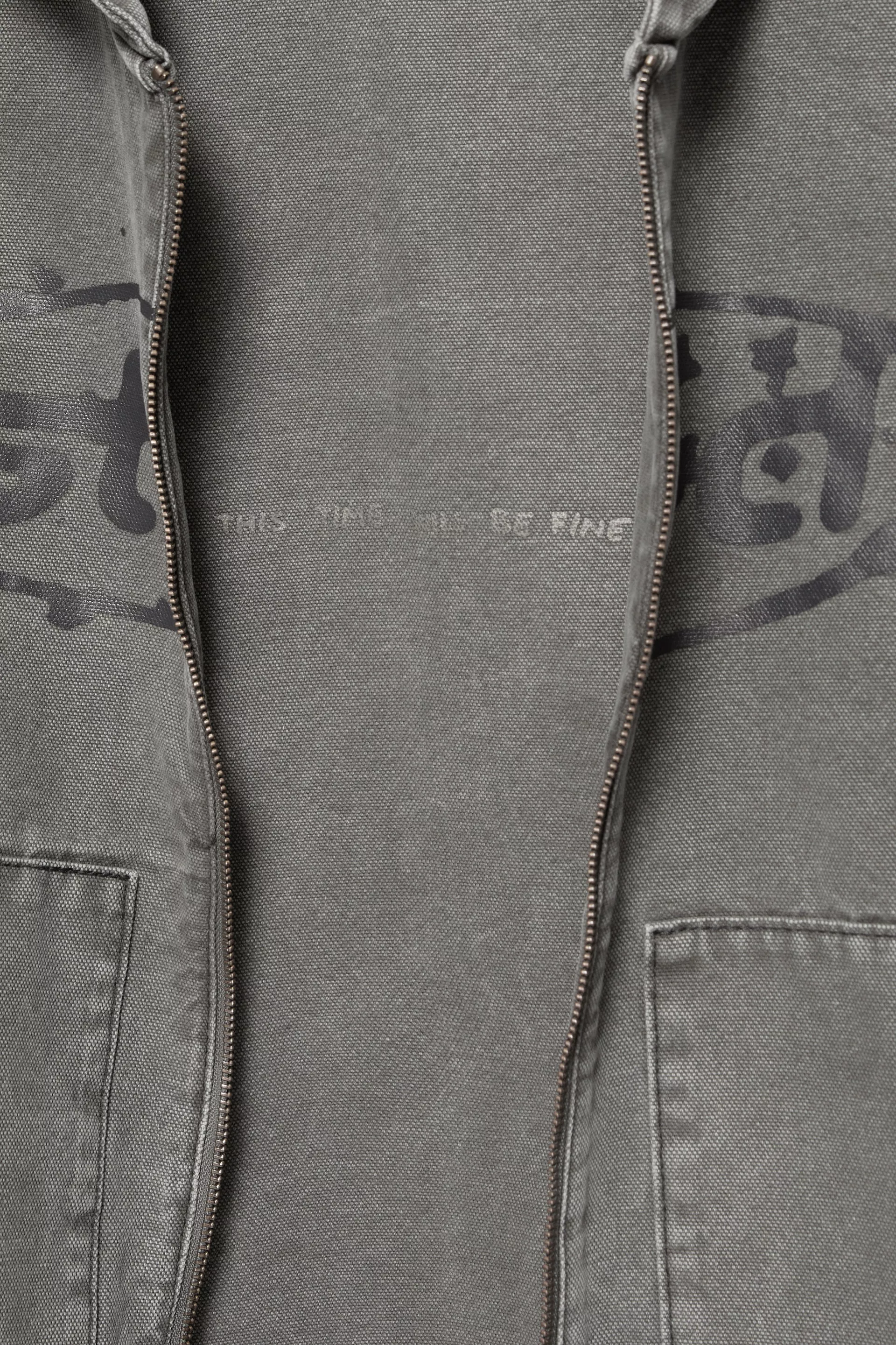 STWD Hooded Zip Jacket — Dark grey