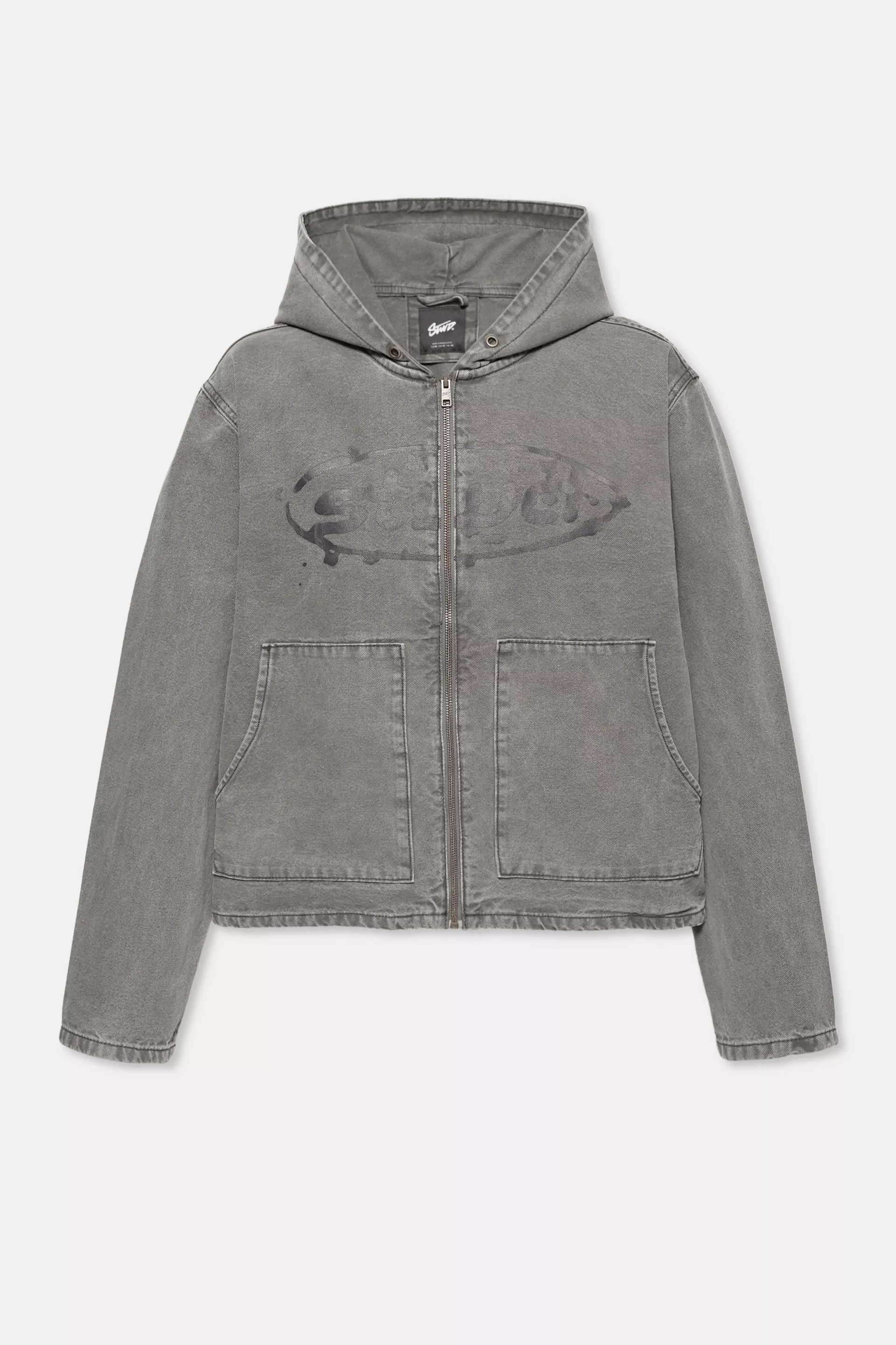 STWD Hooded Zip Jacket — Dark grey