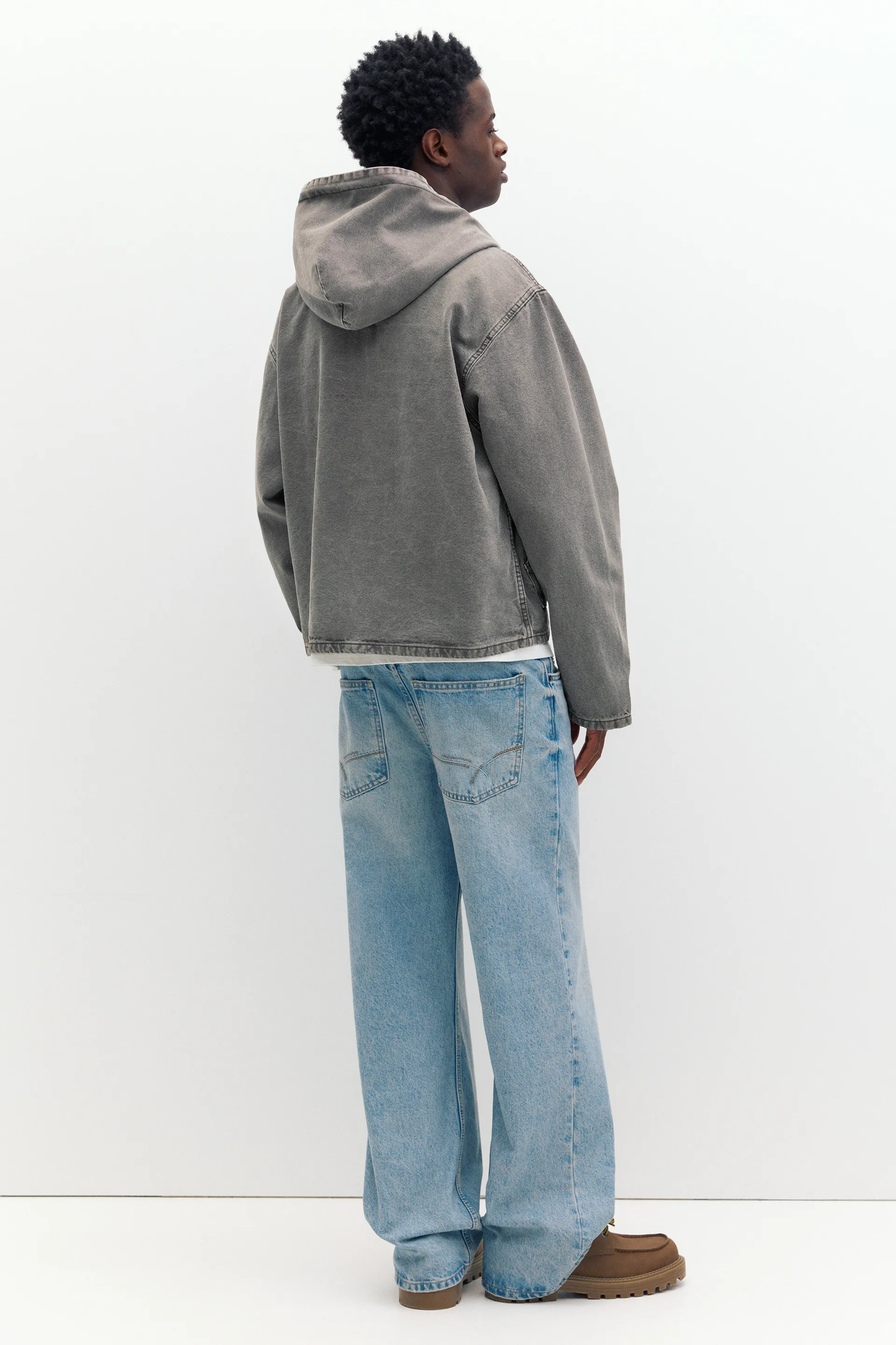 STWD Hooded Zip Jacket — Dark grey