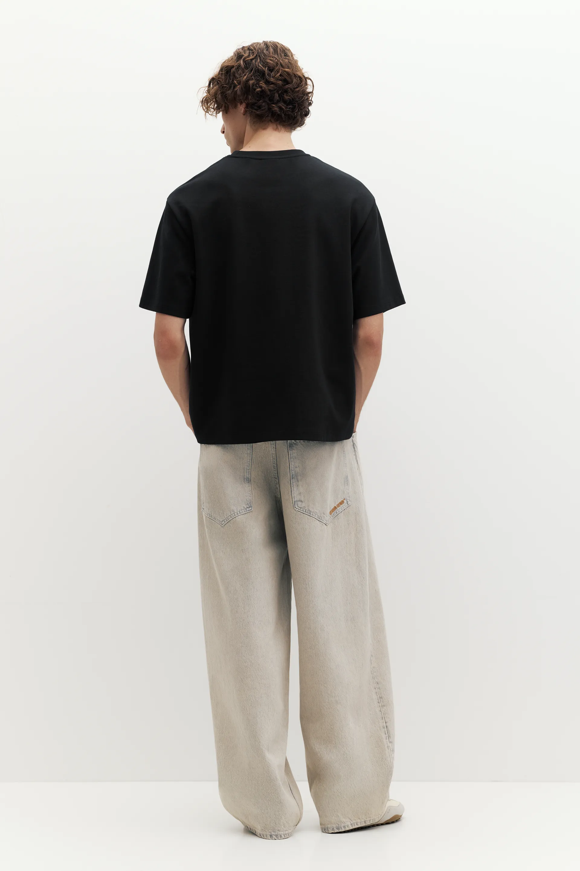 Pull&Bear T-shirt boxy — Noir