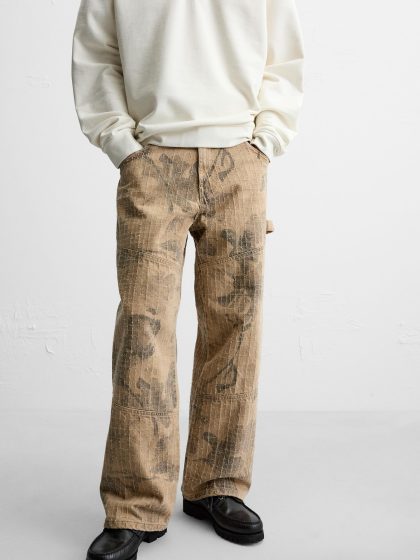 Pantalon Cargo Jacquard Camo
