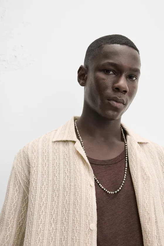 Zara Oversized Cotton Shirt — Cream