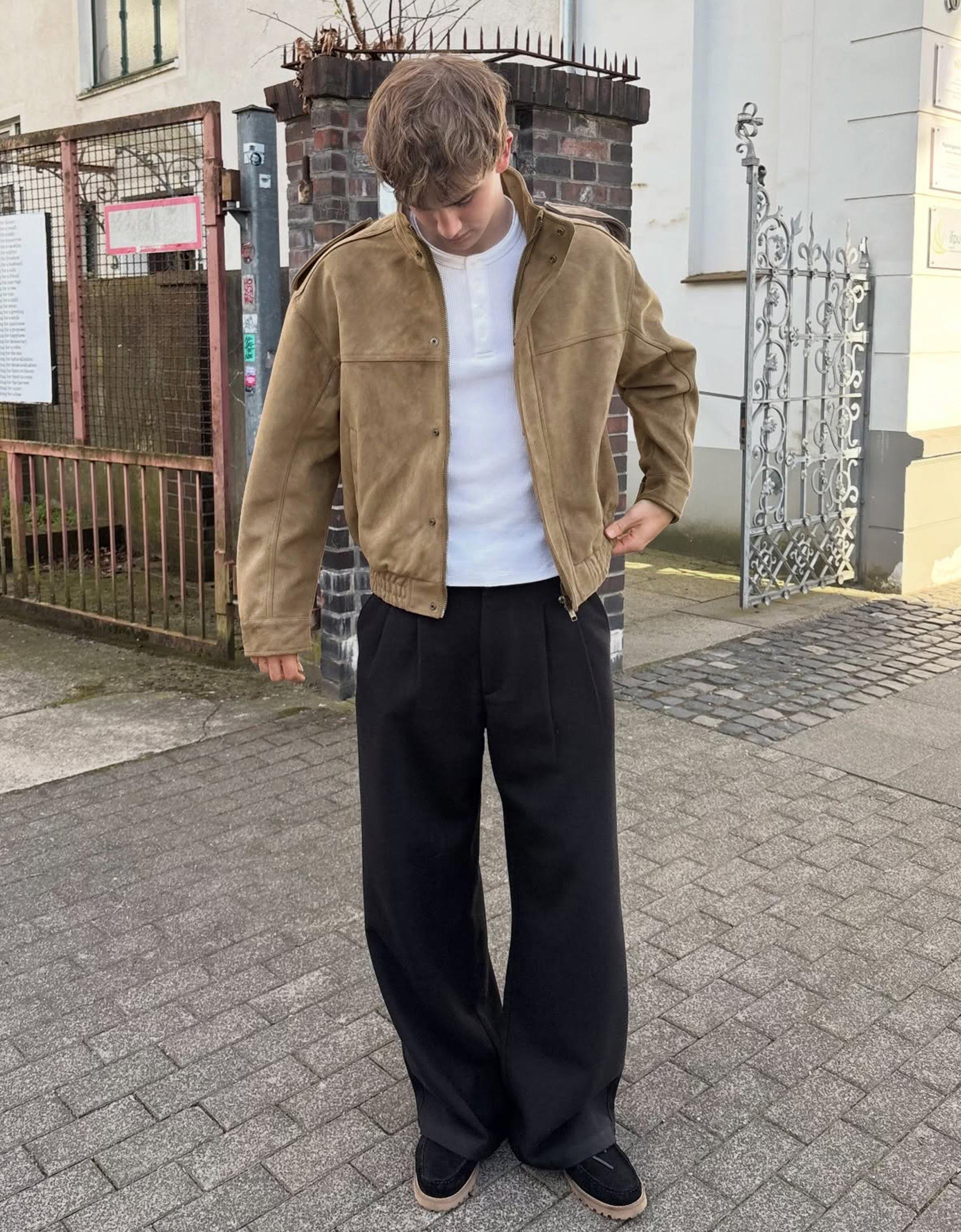 Faux suede jacket
