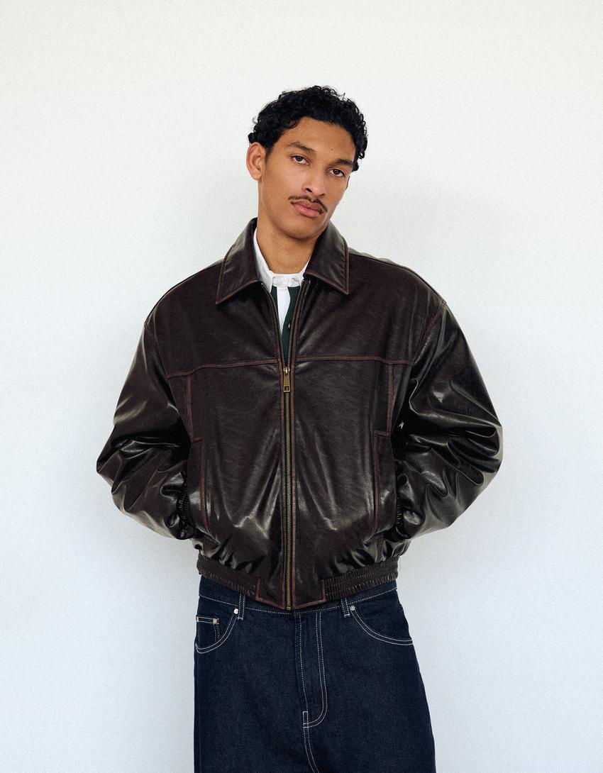 Leather-effect jacket