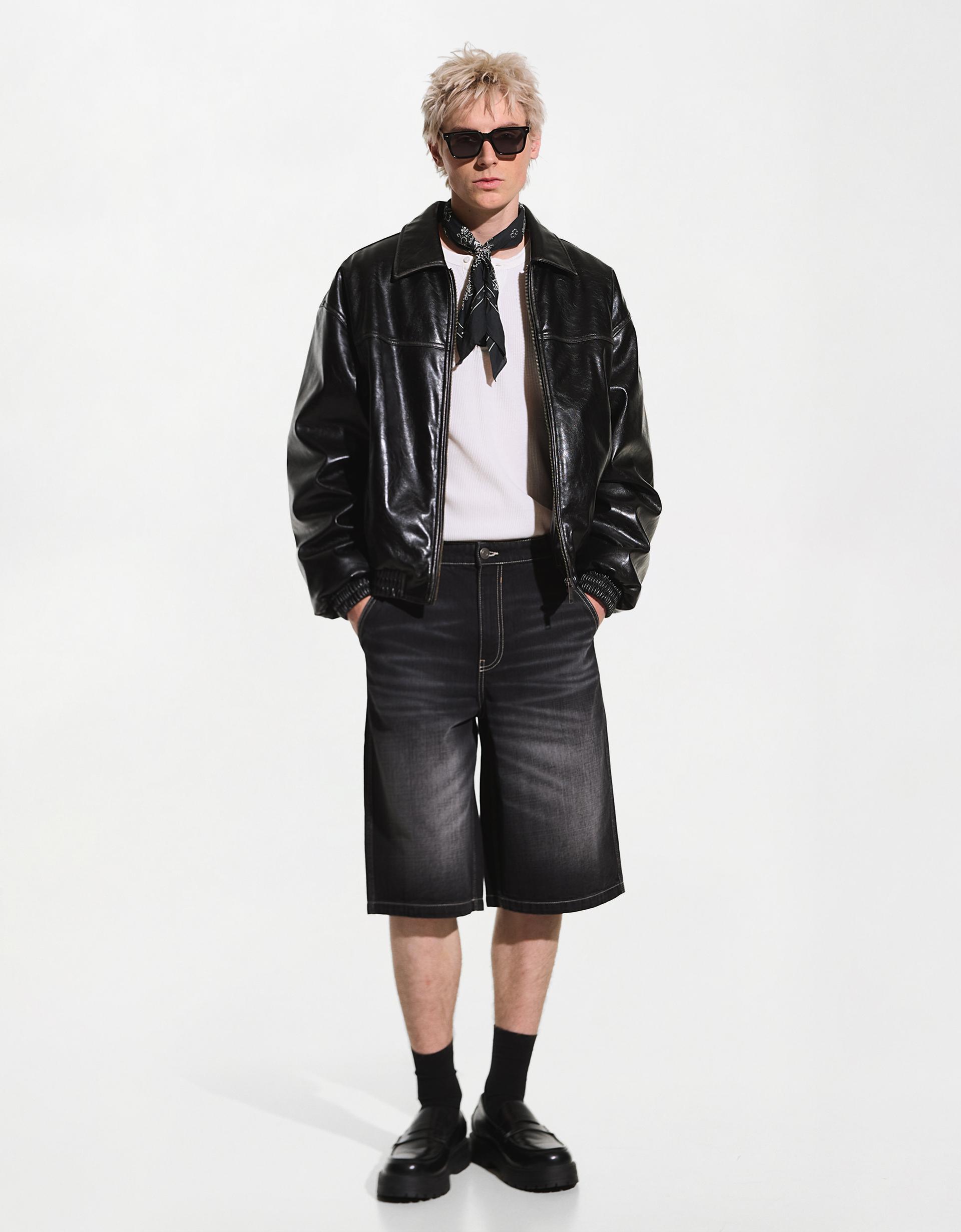 Leather-effect jacket