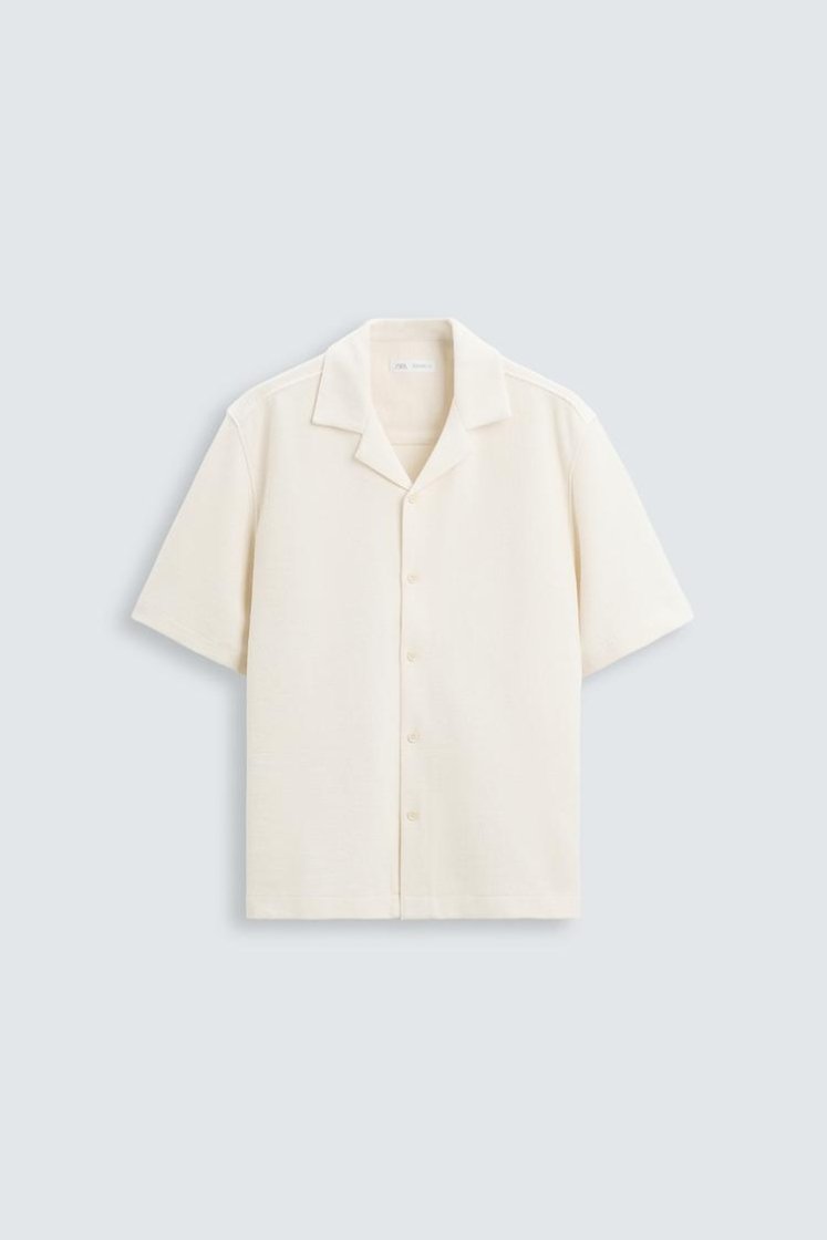 Zara Textured Shirt — White