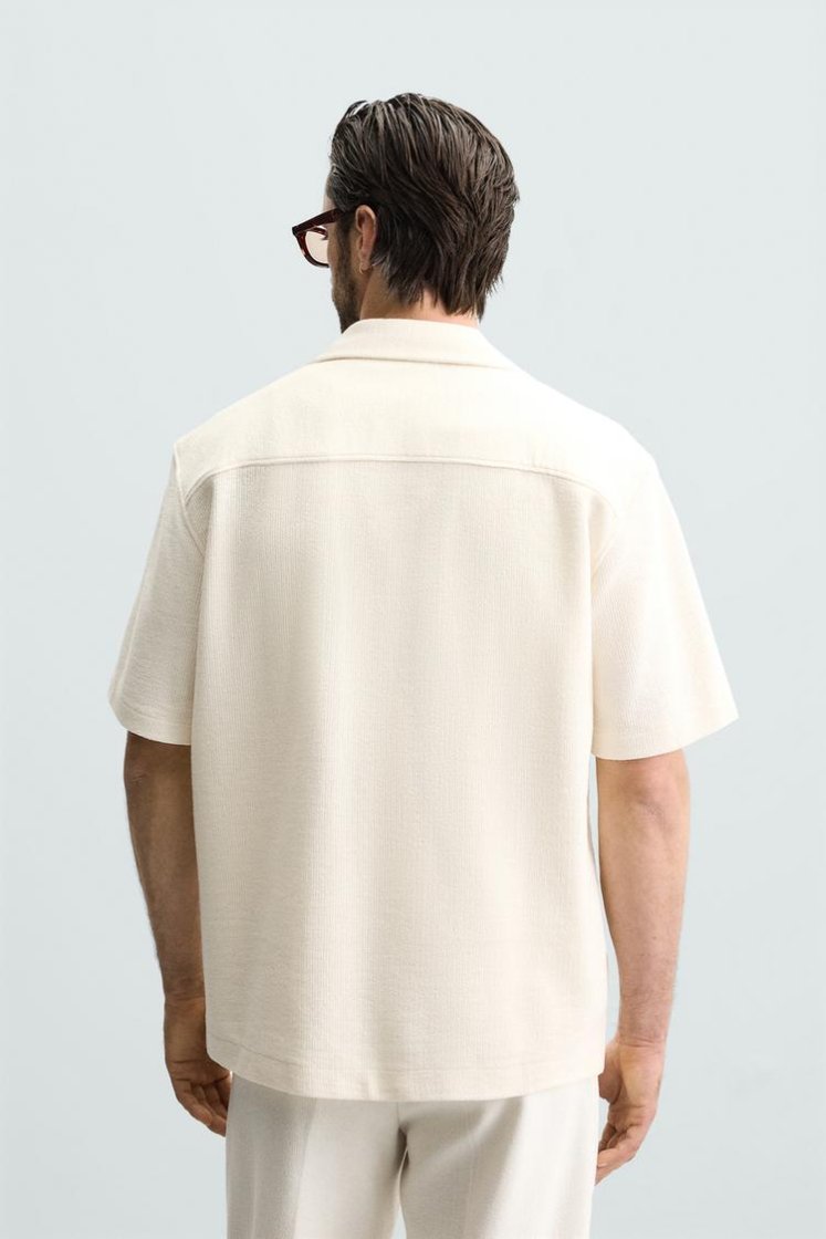 Zara Textured Shirt — White