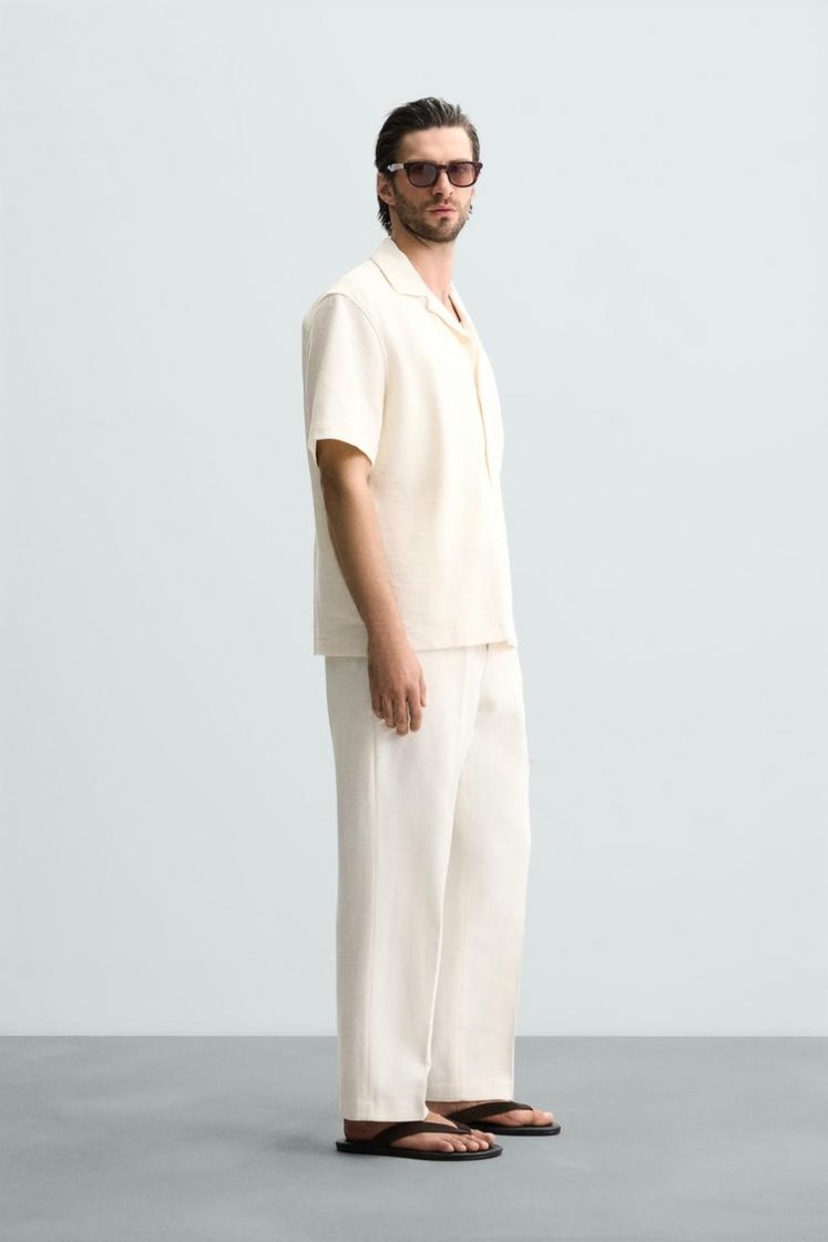 Zara Textured Shirt — White