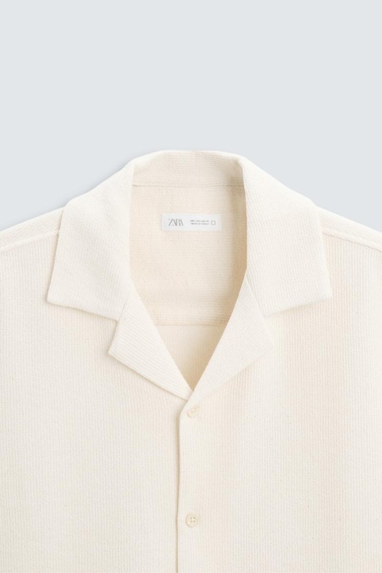 Zara Textured Shirt — White