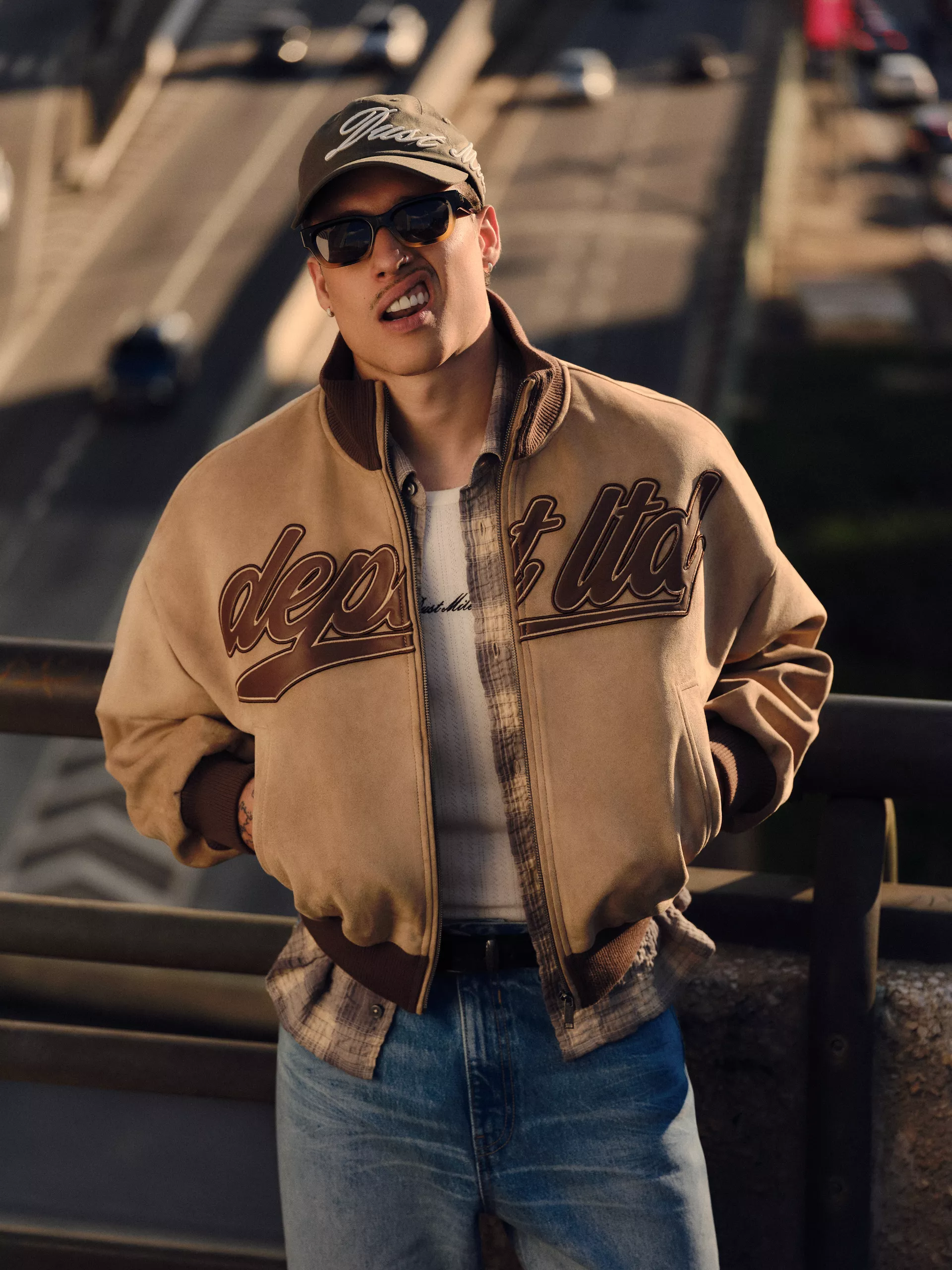 Blouson effet suédine