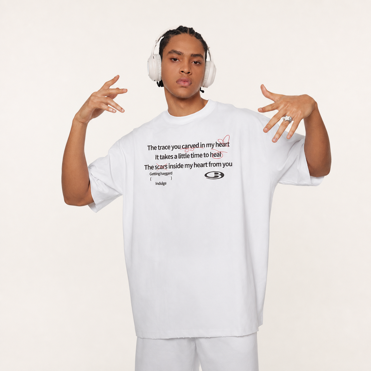 Pullshka American Graphic Tee — White
