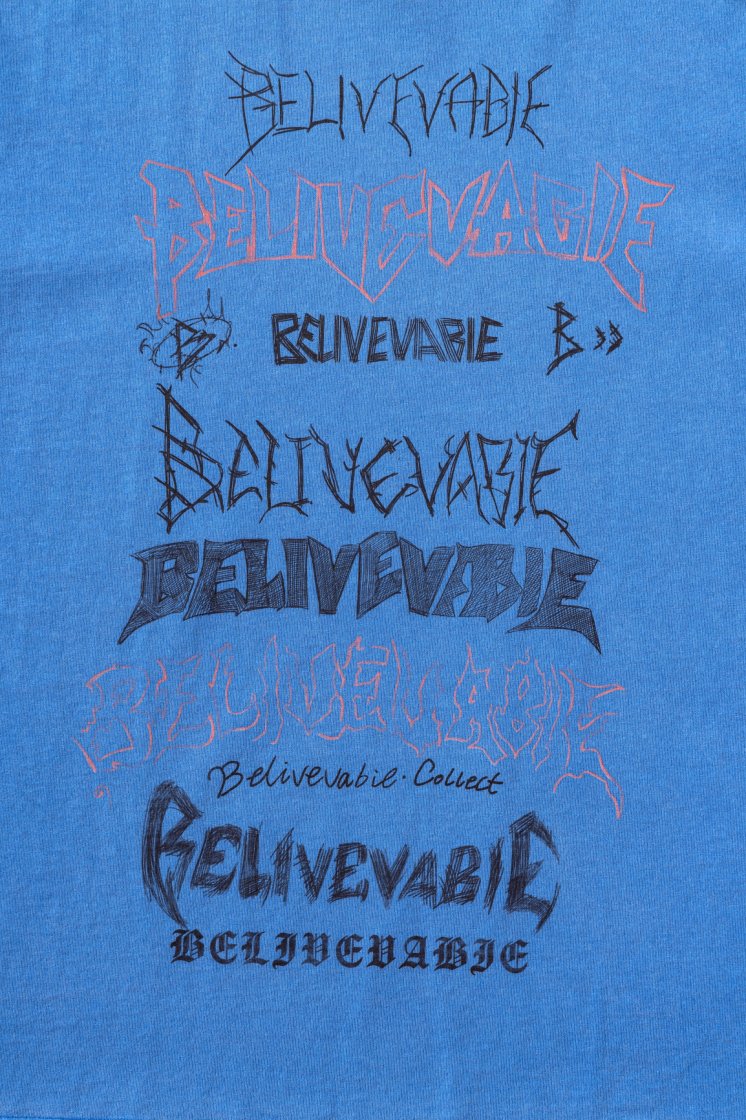Pullshka Graphic Print T-Shirt — Blue