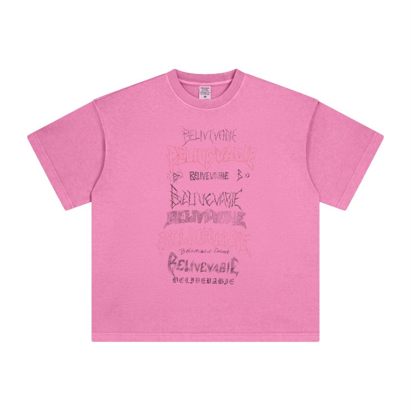 Pullshka Graphic Print T-Shirt — Pink