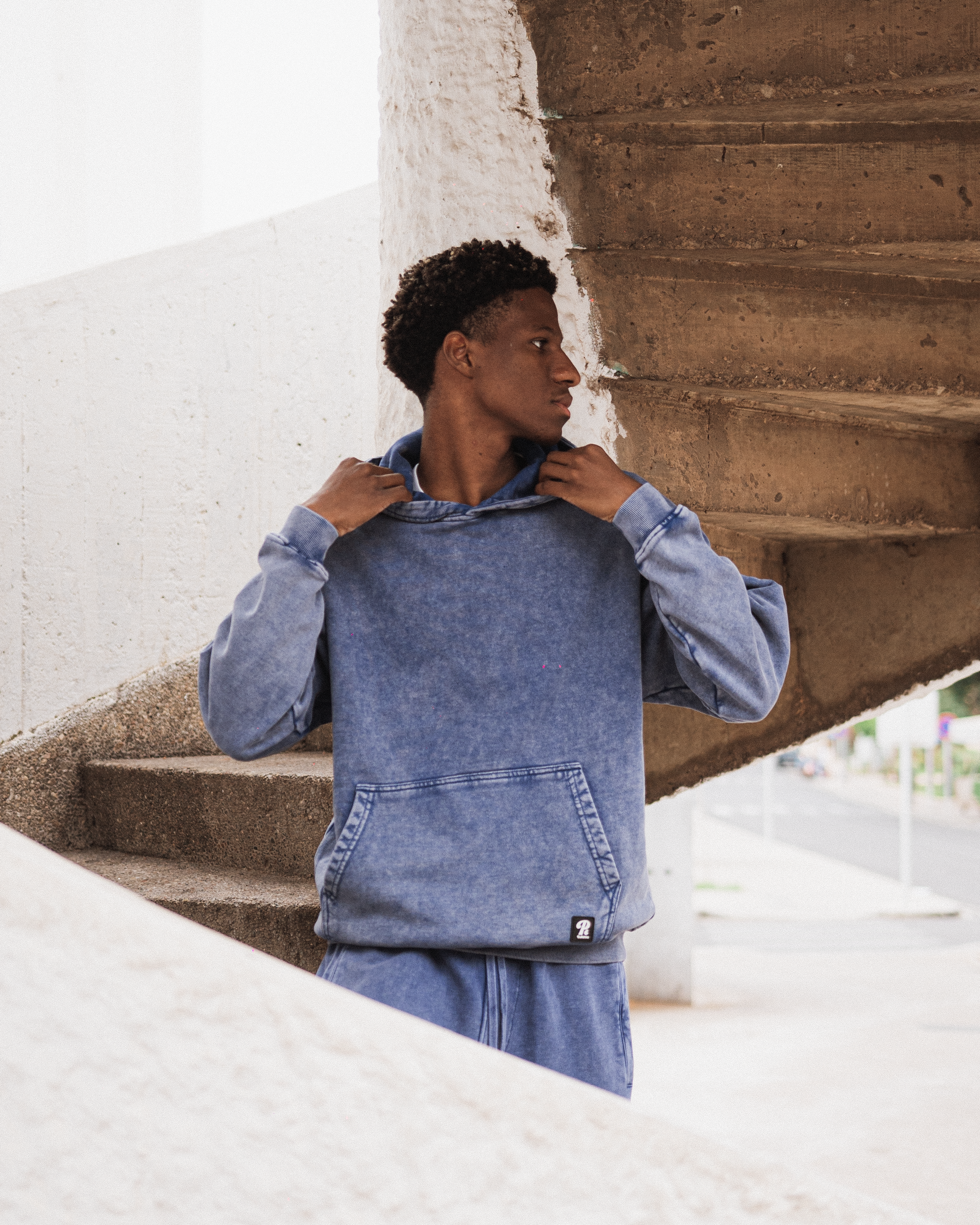 Sweat à Capuche Délavé Oversize