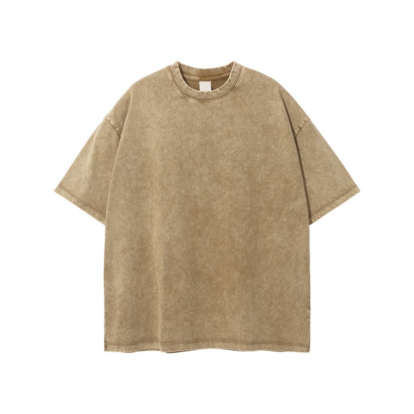 Pullshka Oversized Washed T-Shirt — Camel