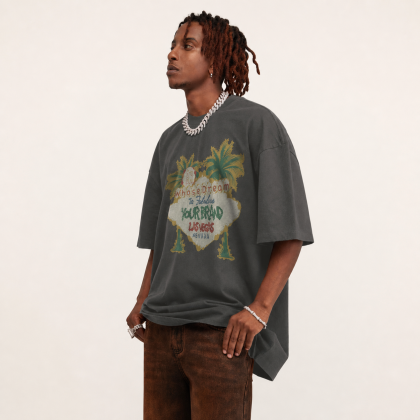 T-shirt rétro palmier