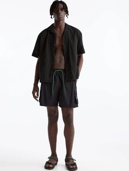 Pull&Bear Men's Swim Trunks — Black