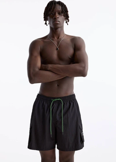 Pull&Bear Men's Swim Trunks — Black