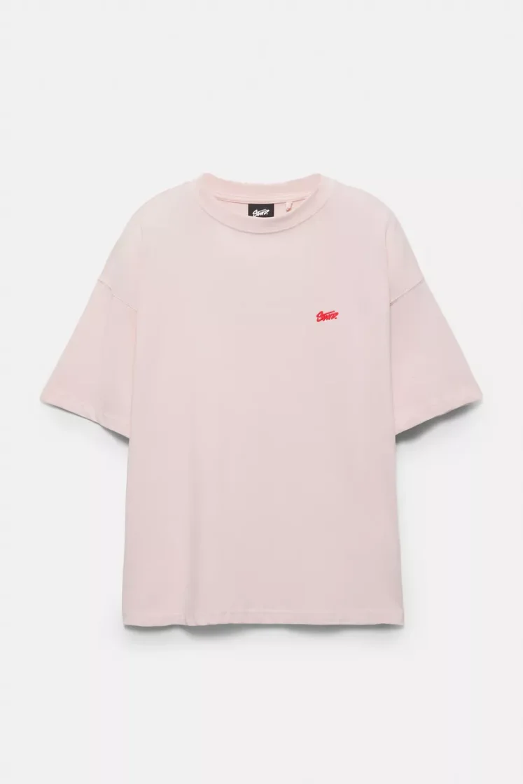 Pull&Bear Boxy STWD Logo T-Shirt — Coral