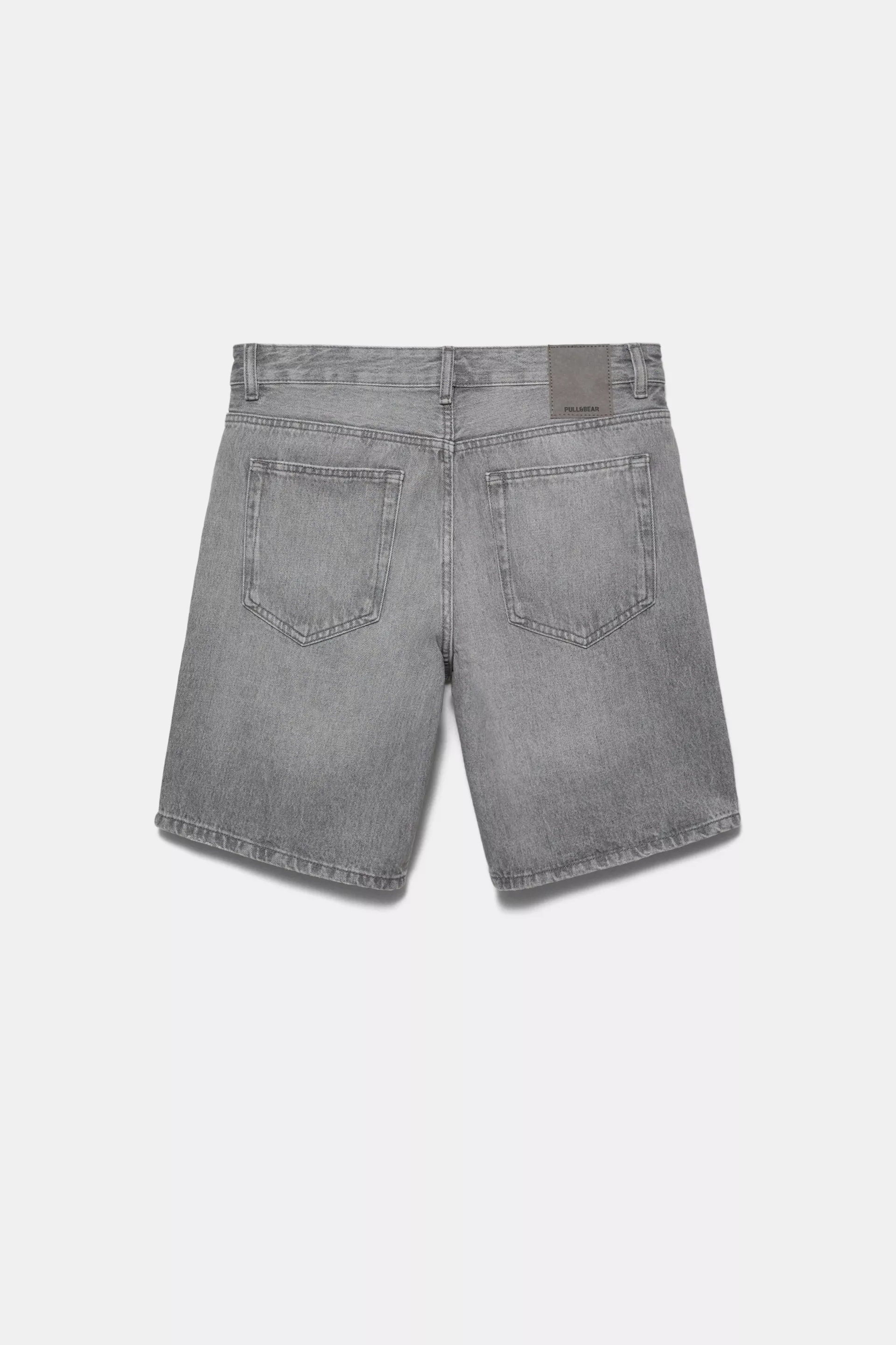 Pull&Bear Denim Bermuda Shorts — Light Grey