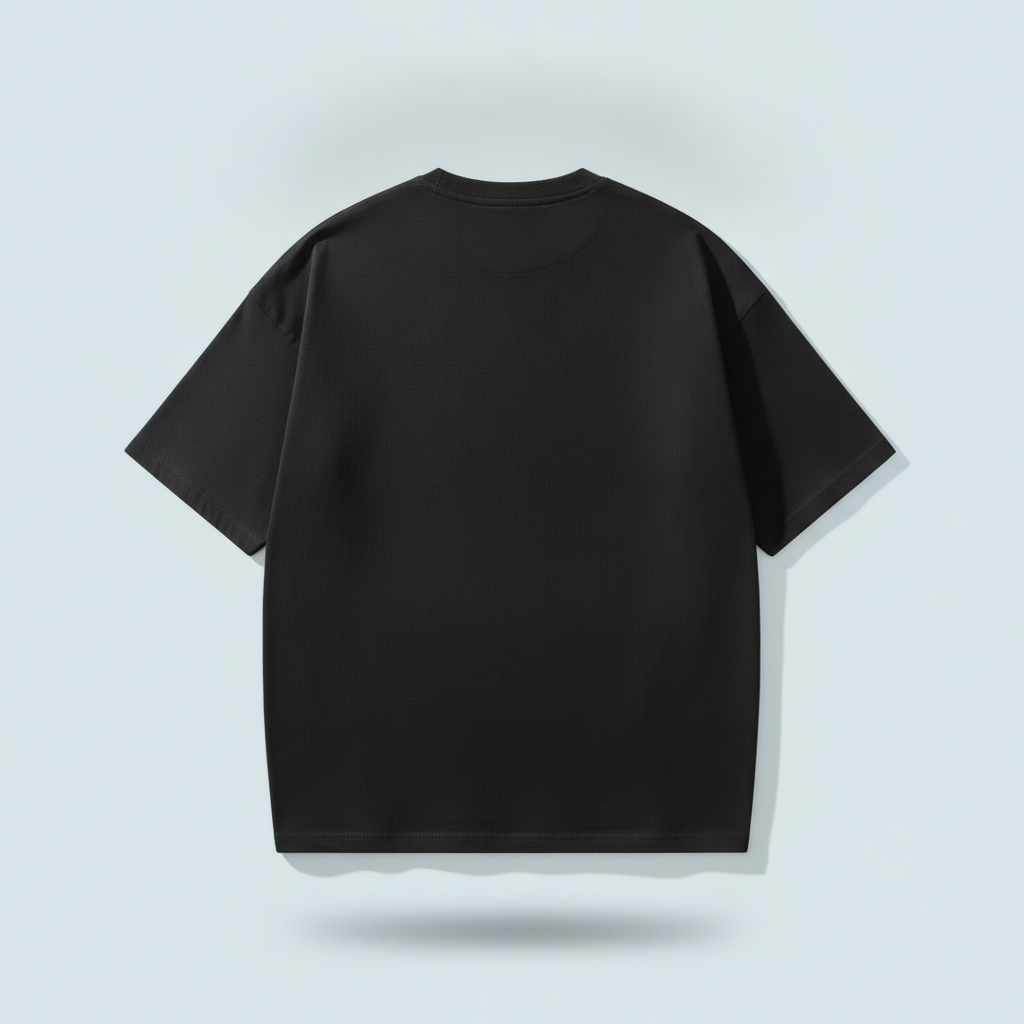 Pullshka Heavyweight Cotton Tee — Black