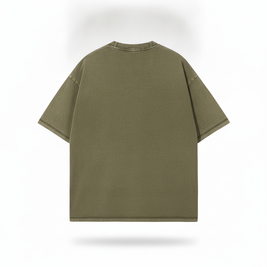 Pullshka Olive Washed Cotton Tee