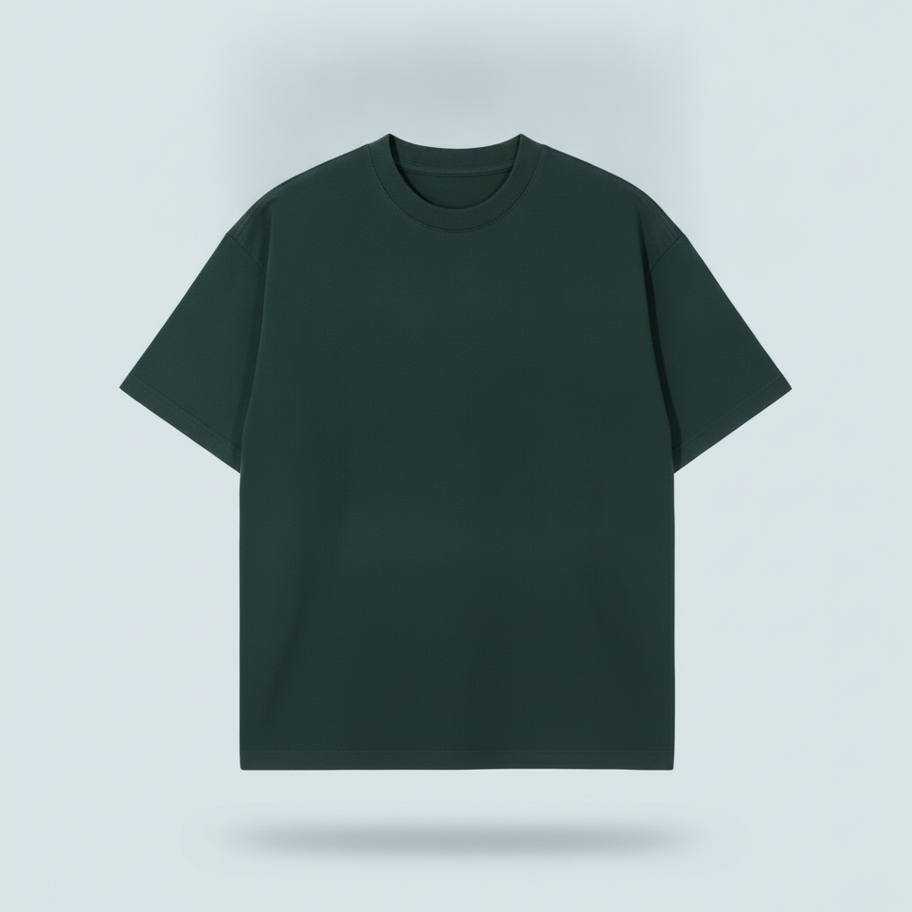 Pullshka Oversized Green Tee — Hunter